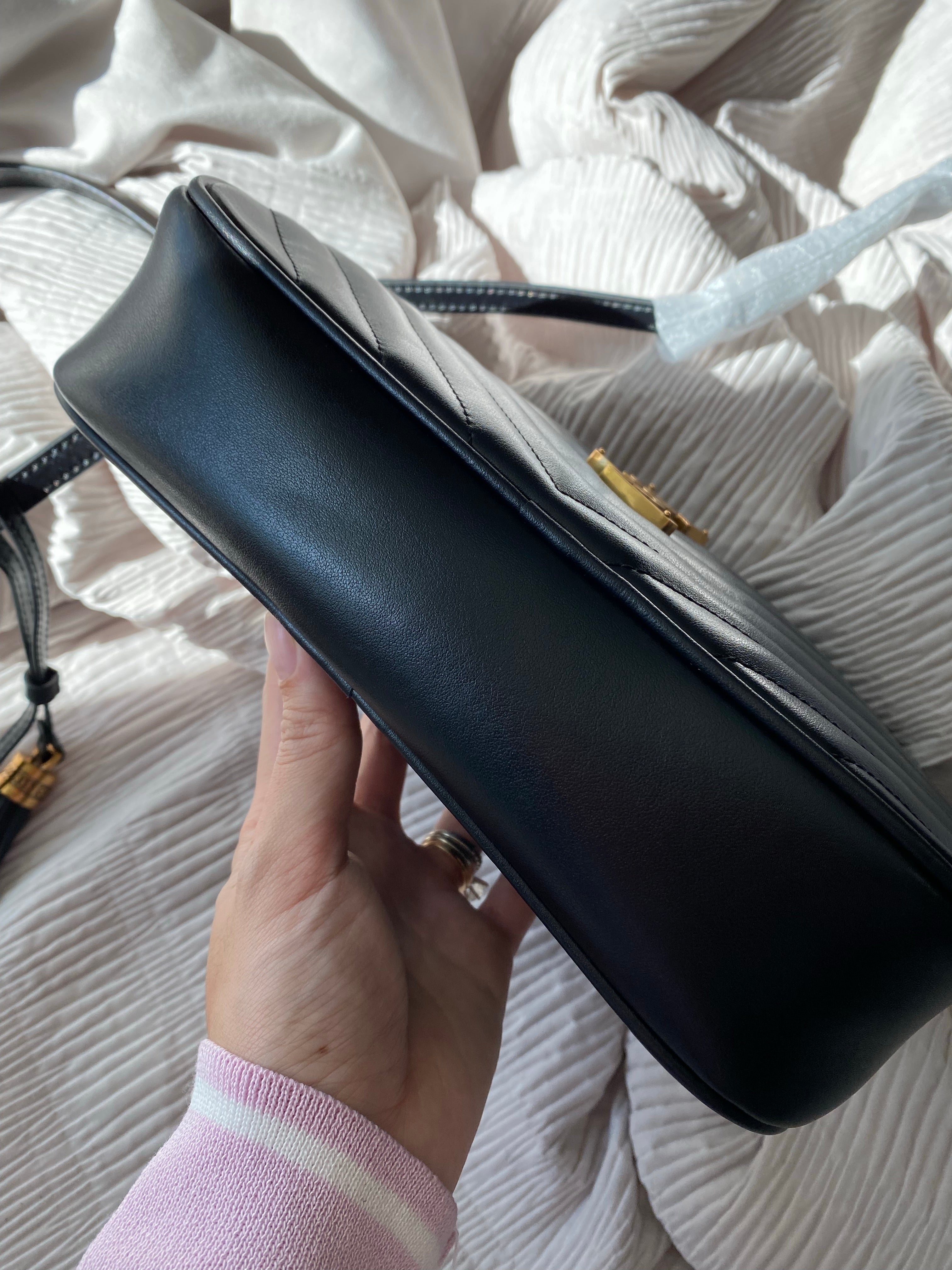 [TOP] Yves Saint Laurent YSL LouLou Camera Bag - Black w GHW