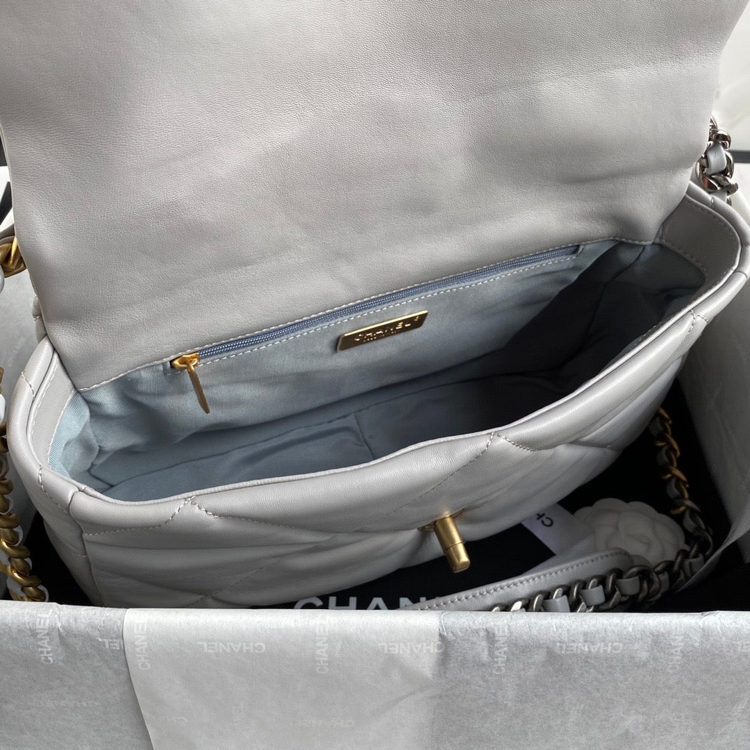 [TOP] CHANEL 19 bag 30CM - Grey