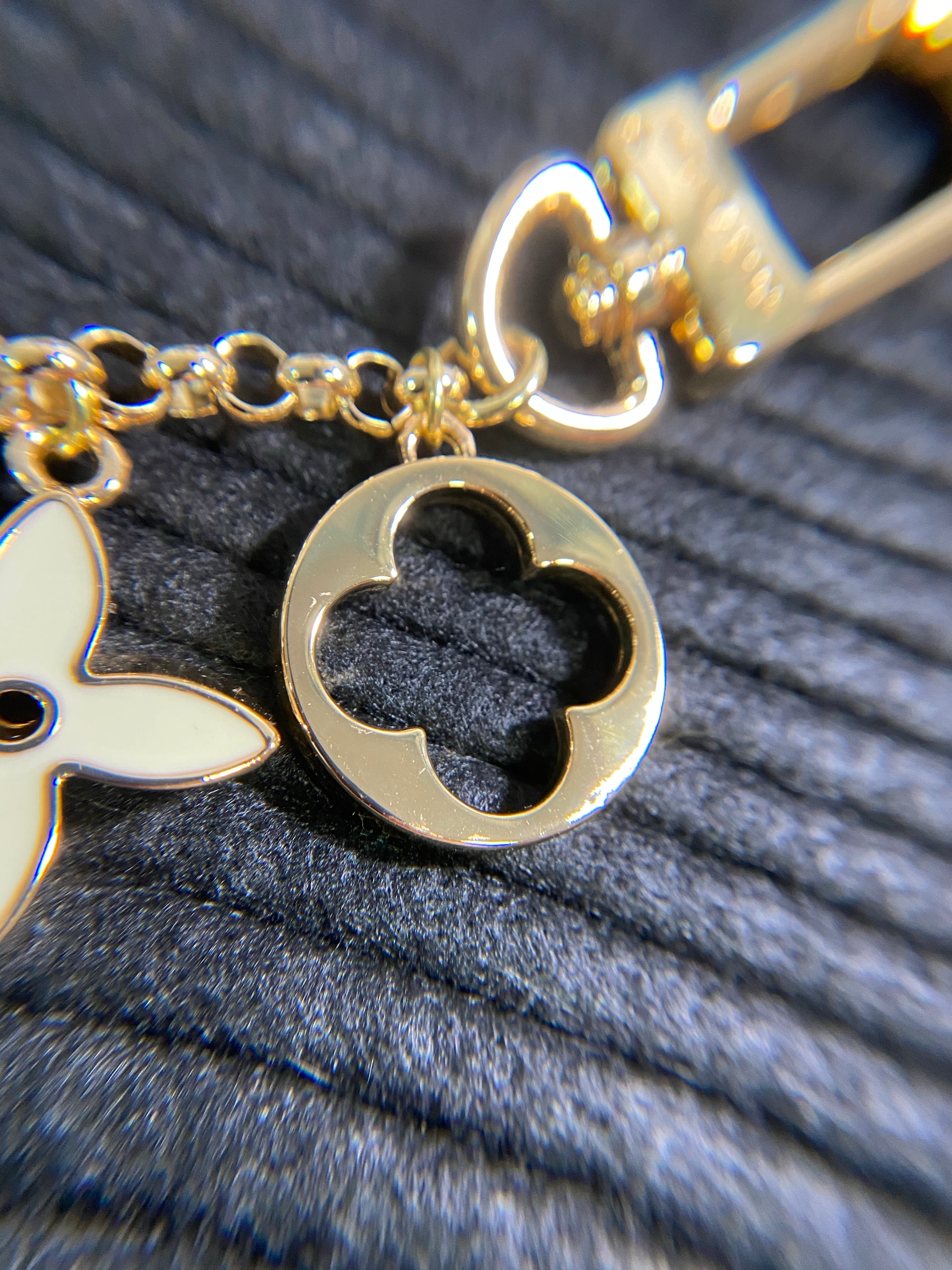 [TOP] Louis Vuitton LV LV Bag Charm Fleur De Monogram - RED