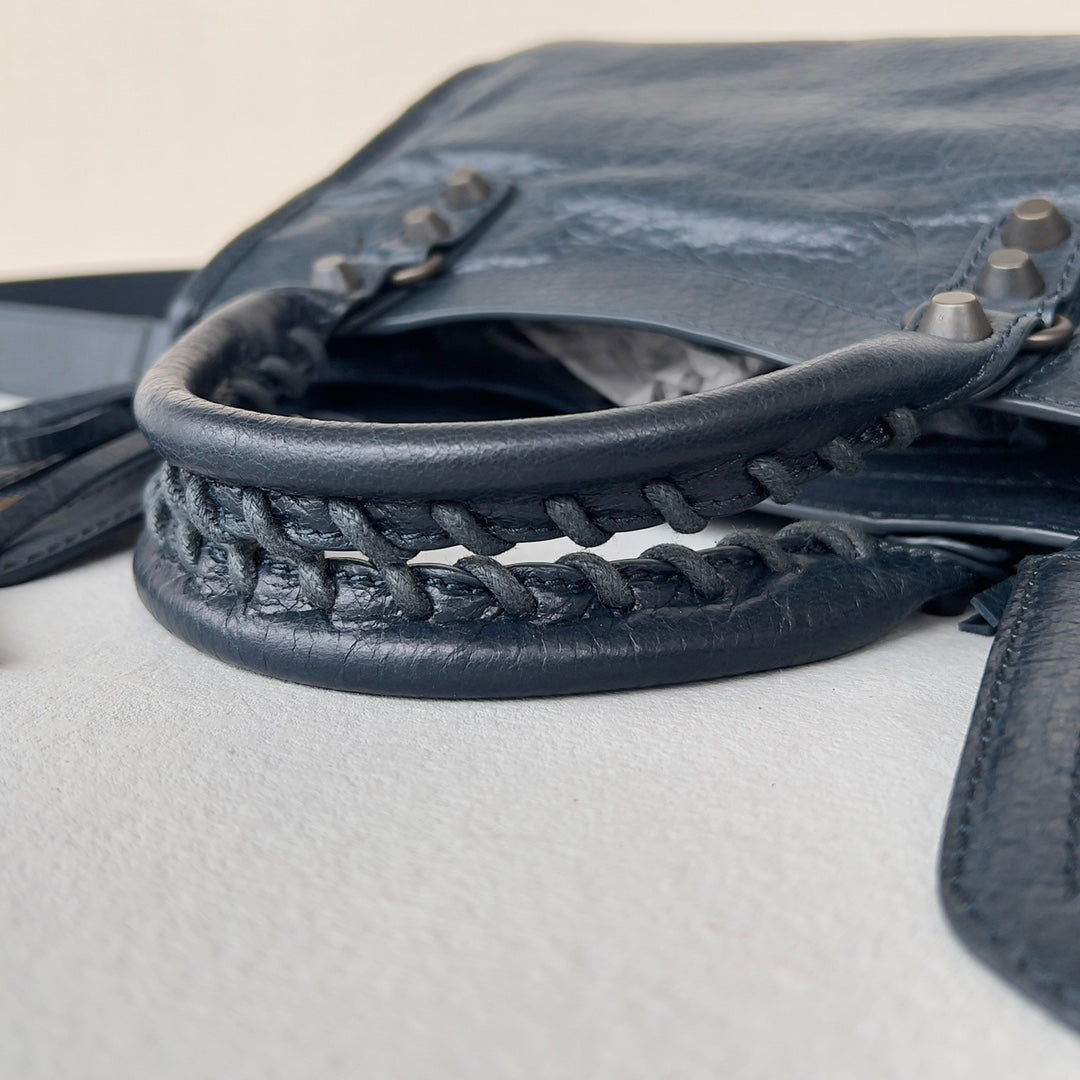 [TOP] BALENCIAGA Classic Small City Bag - Blue Petrol