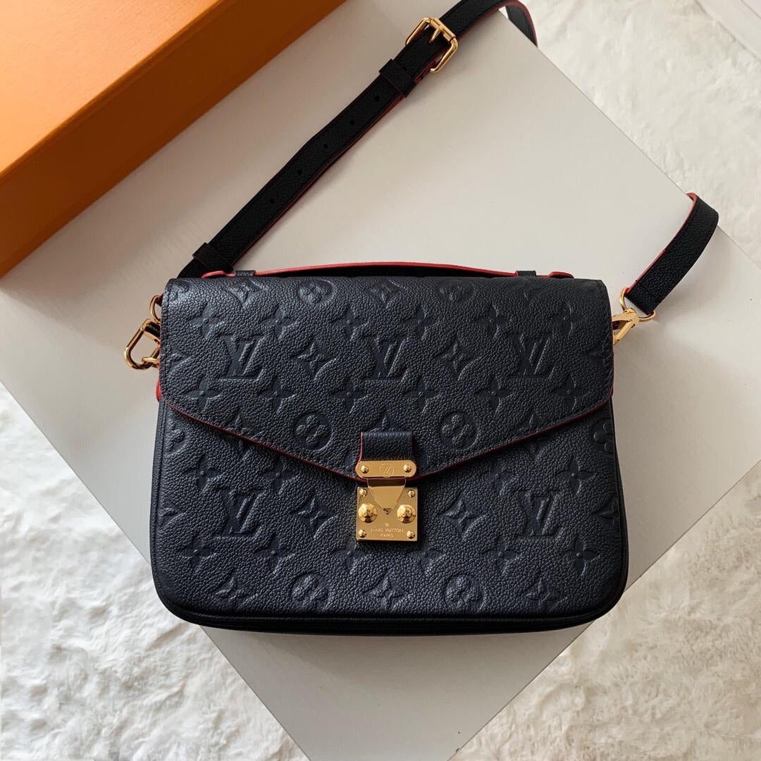 [TOP] Louis Vuitton LV £V Metis Pochette Empreinte 25X19X7cm- NAVY BLUE