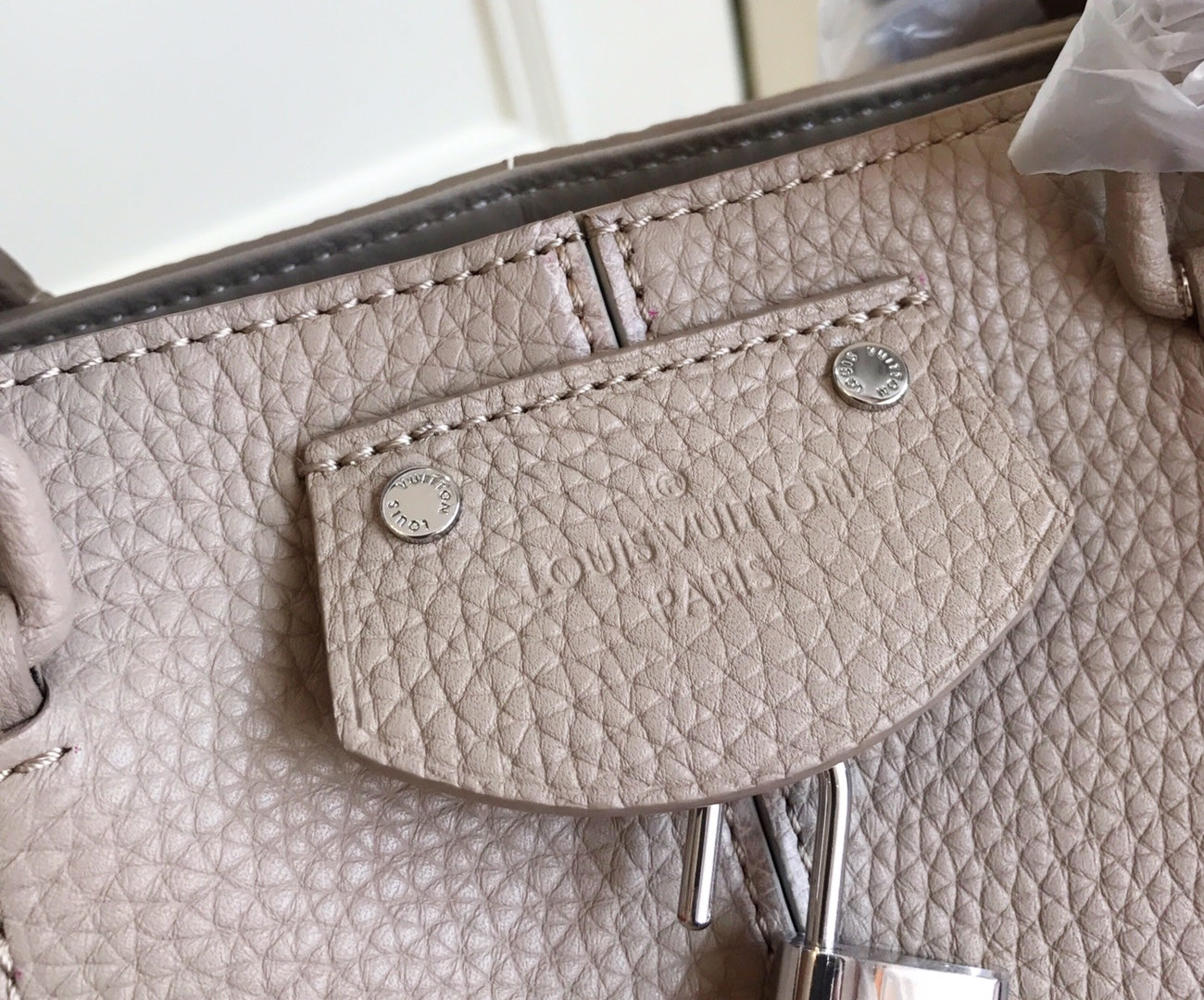 [TOP] Louis Vuitton LV  Silver Taurillon Pernelle Tote 35×25×15cm-Grey