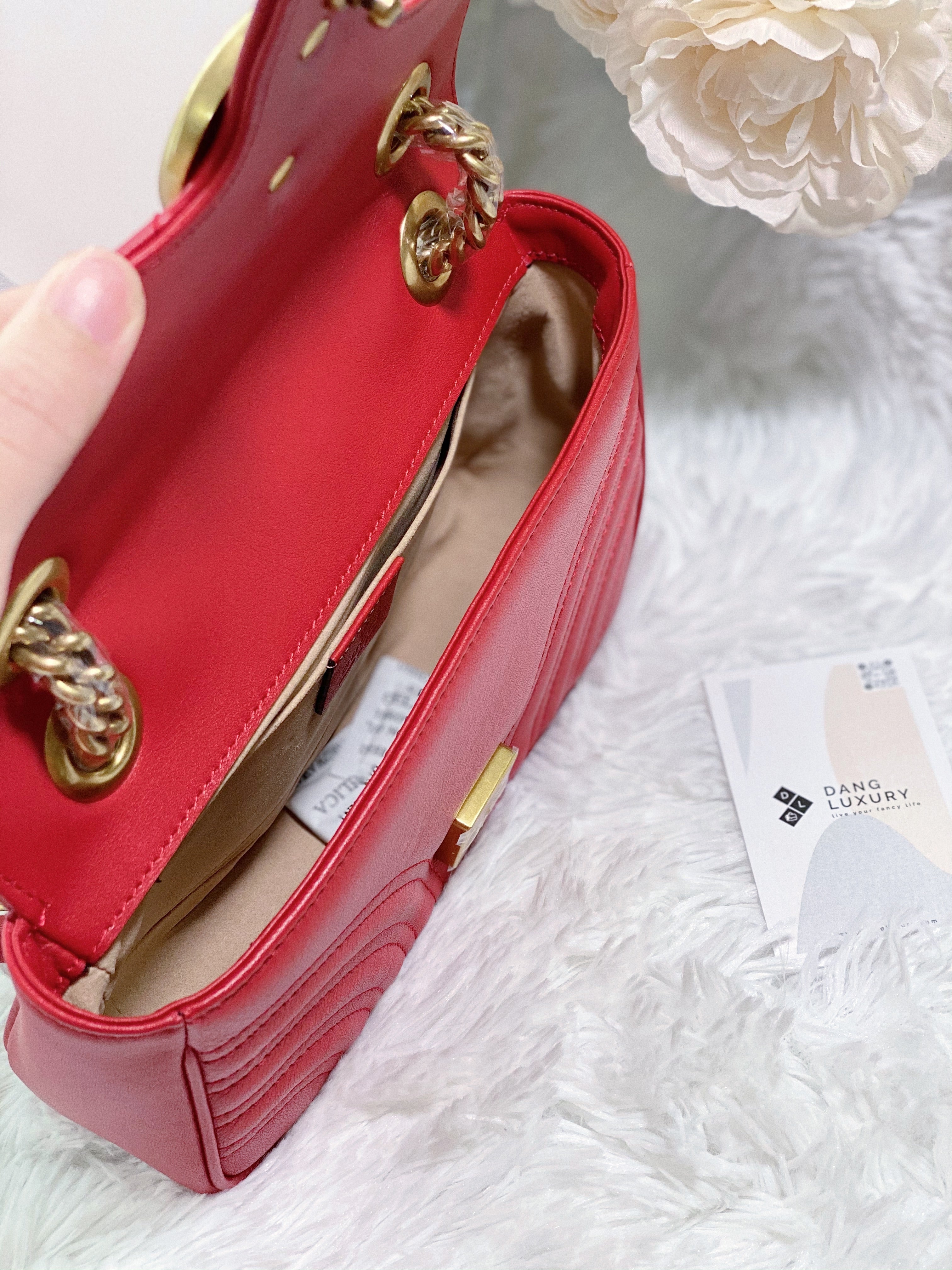 [TOP] GUCCI GG Marmont Bag Mini 22cm - Red