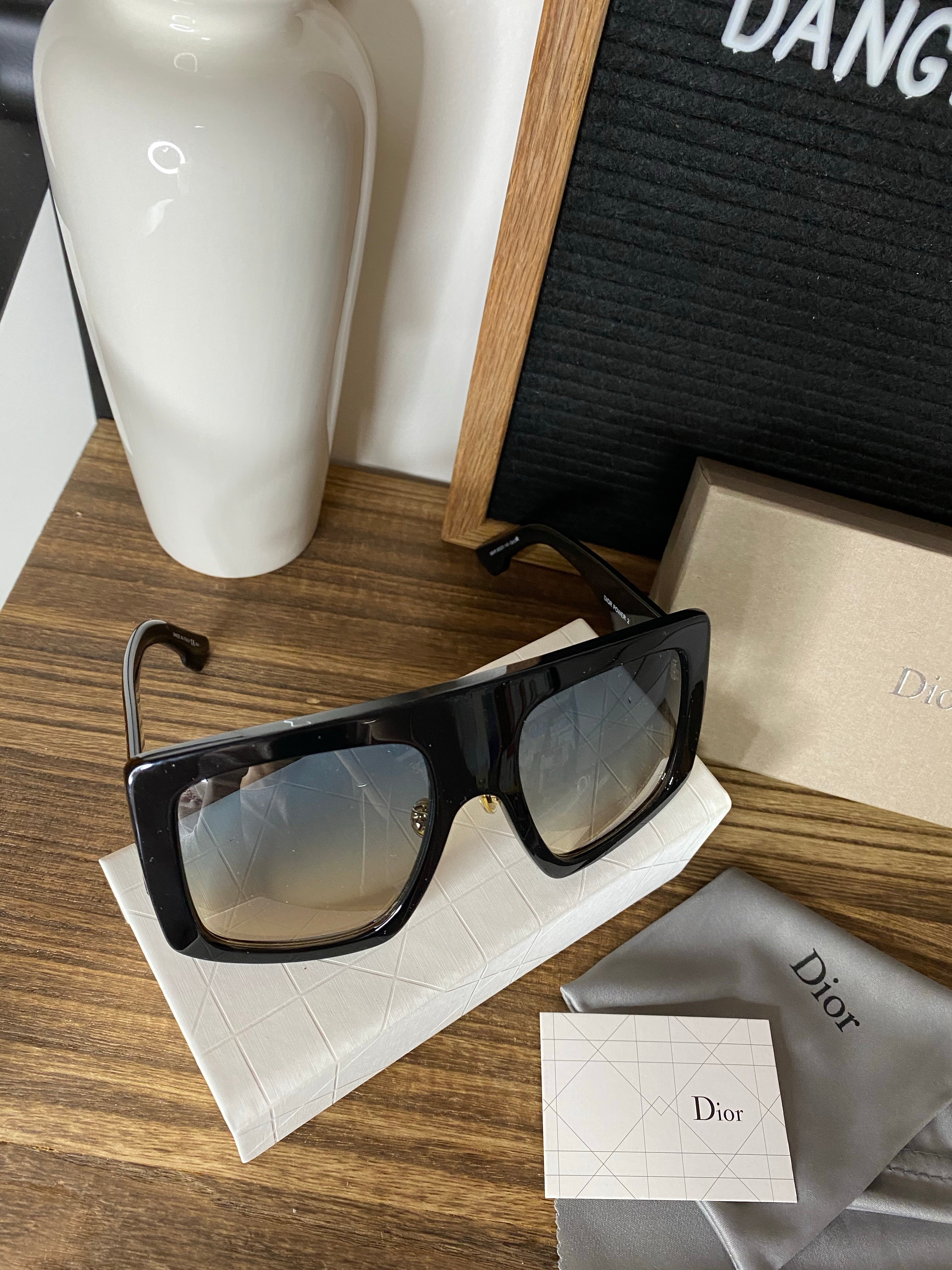 [TOP] Christian Dior CD Solight Square Sunglasses  - BLACK