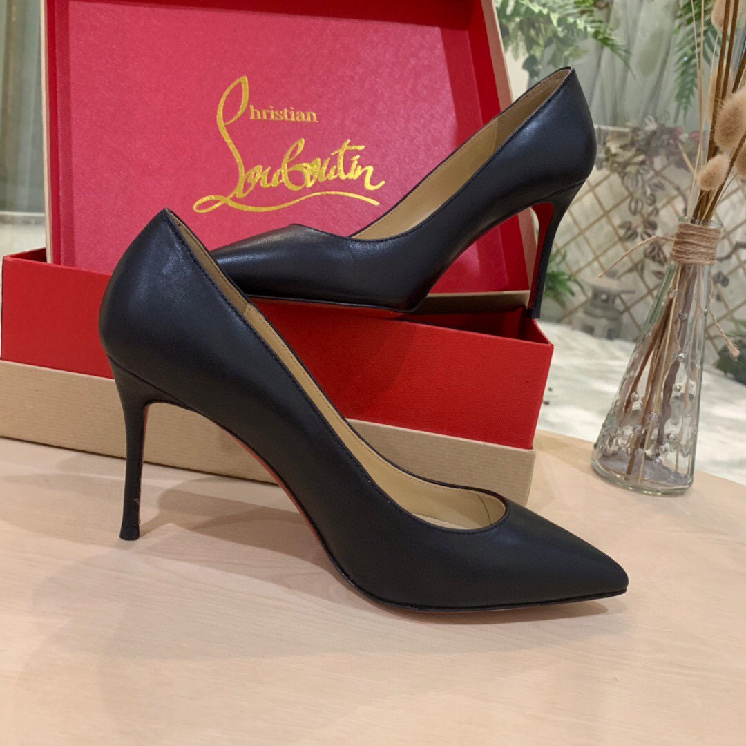 [TOP] Christian Louboutin Sling Back Pumps - Black