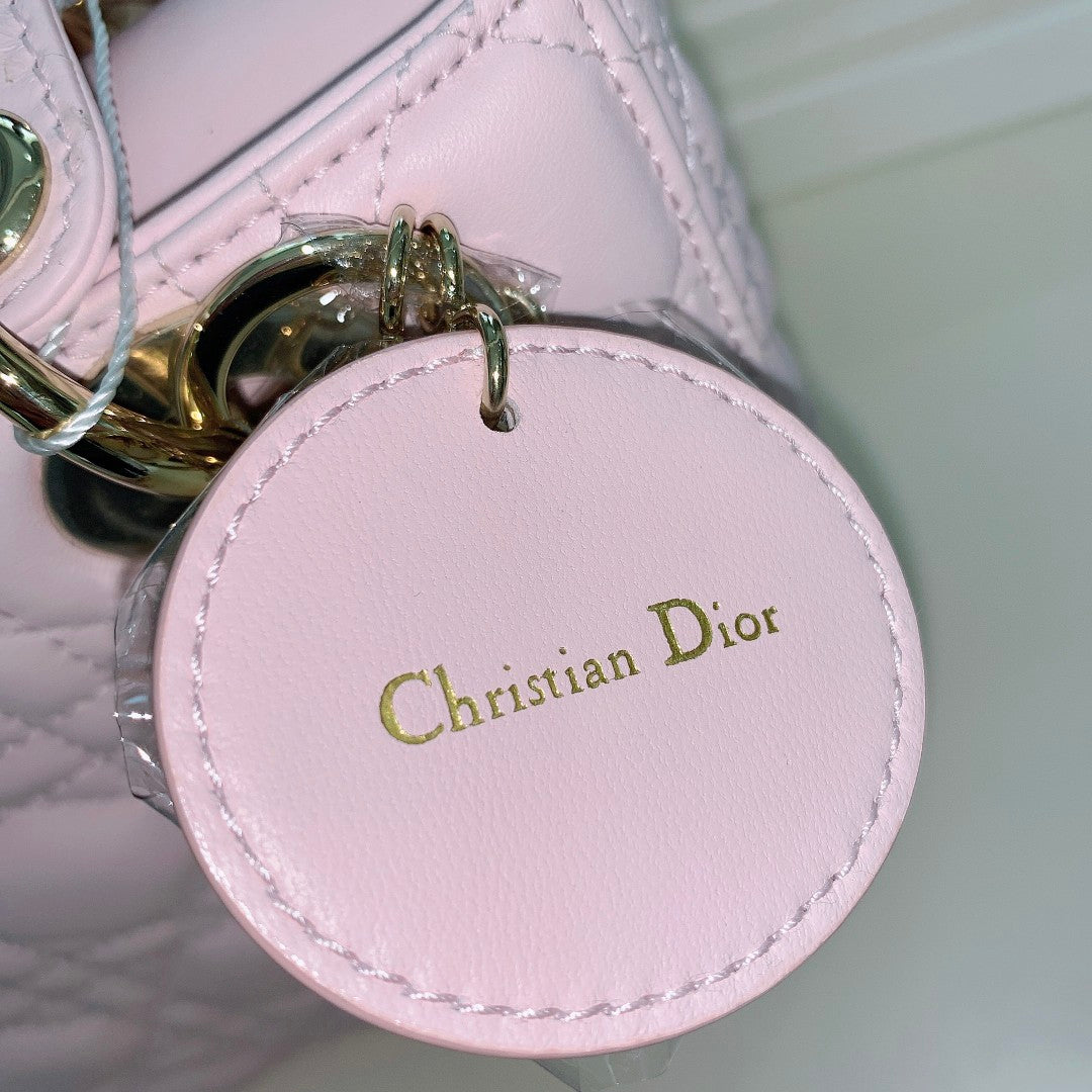 [TOP] Christian Dior Lady Christian Dior Bag  ABC Lambskin - Light Pink