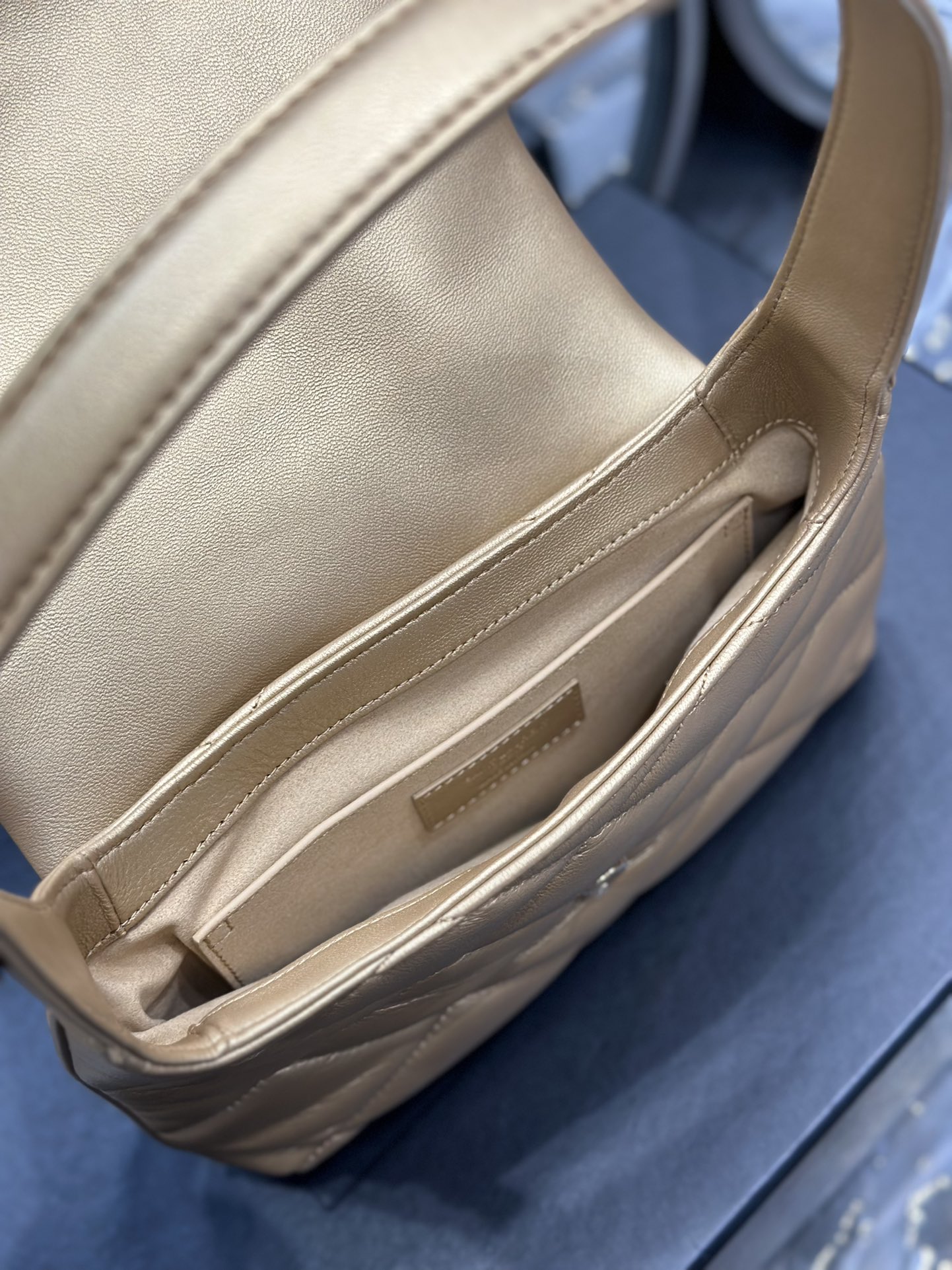 [TOP] Yves Saint Laurent YSL Le 57 Small Shoulder Bag - Gold