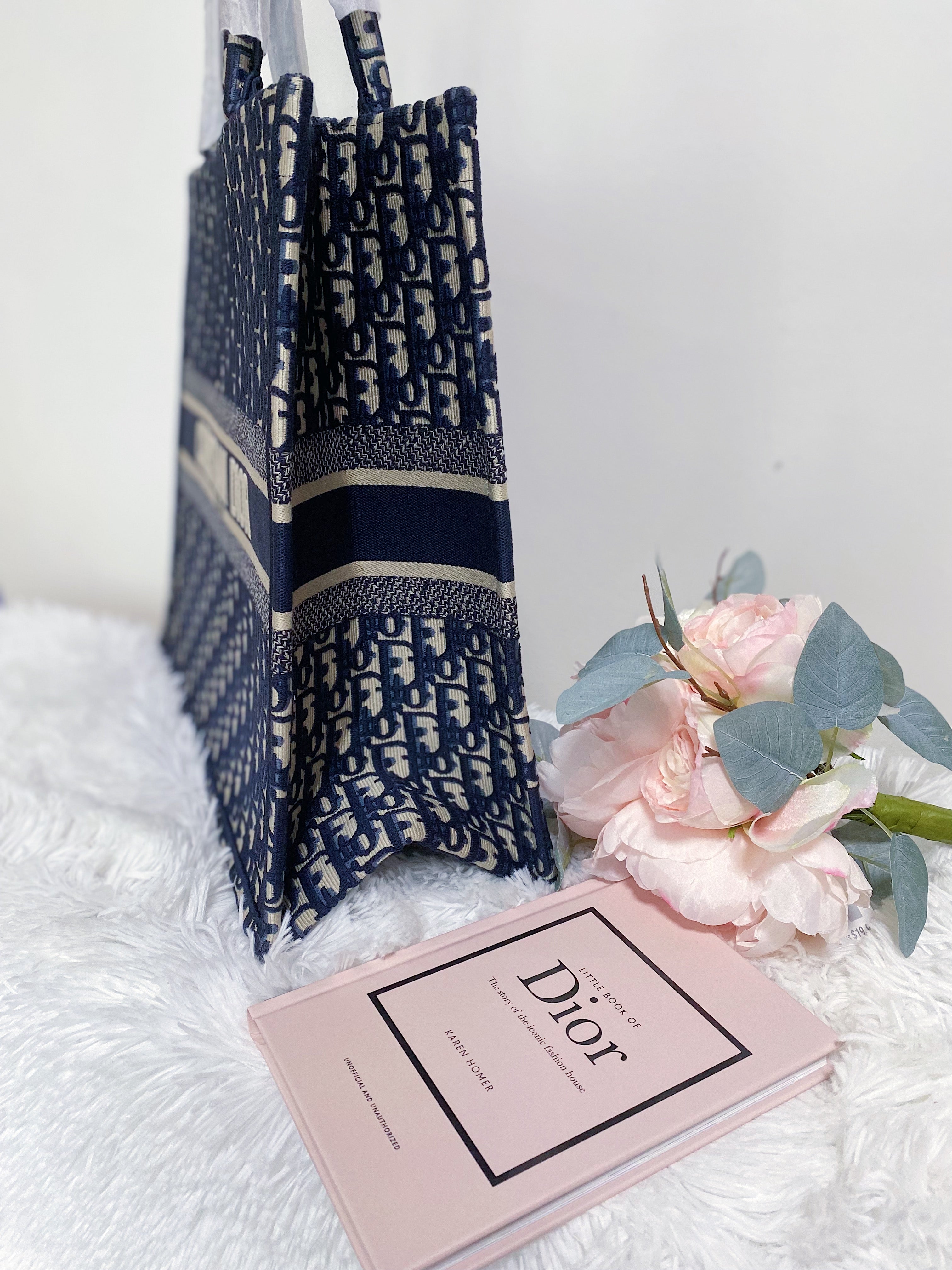 [TOP] Christian Dior Book Tote Bag Large 41.5cm - Blue Oblique