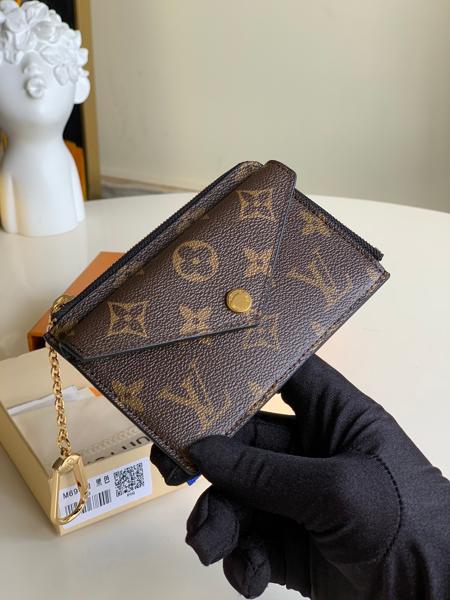 [TOP] Louis Vuitton LV LV Compact Key Wallet - Monogram