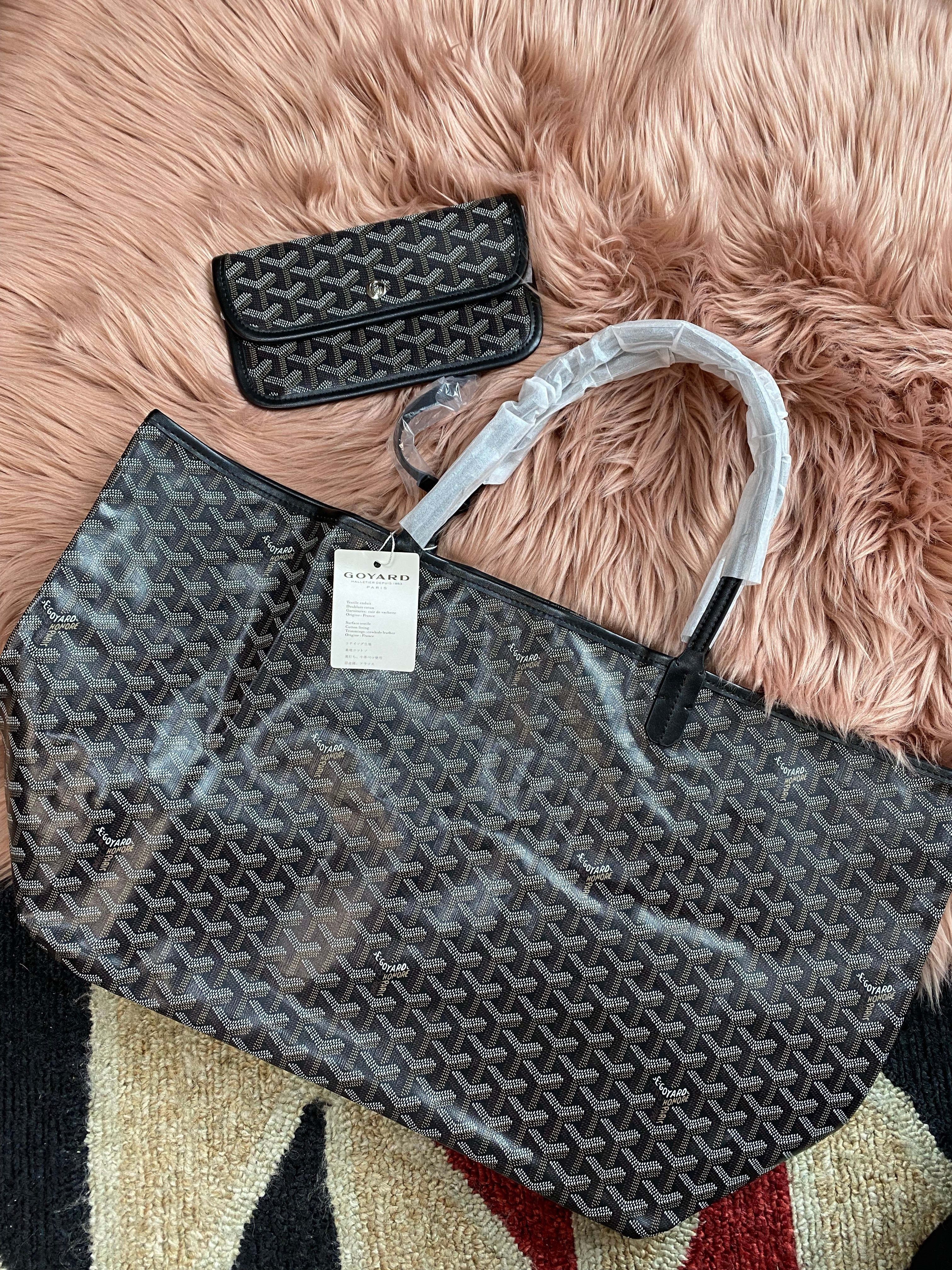 [TOP] Goyard Monogram St. Louis GM Tote - Black and Brown