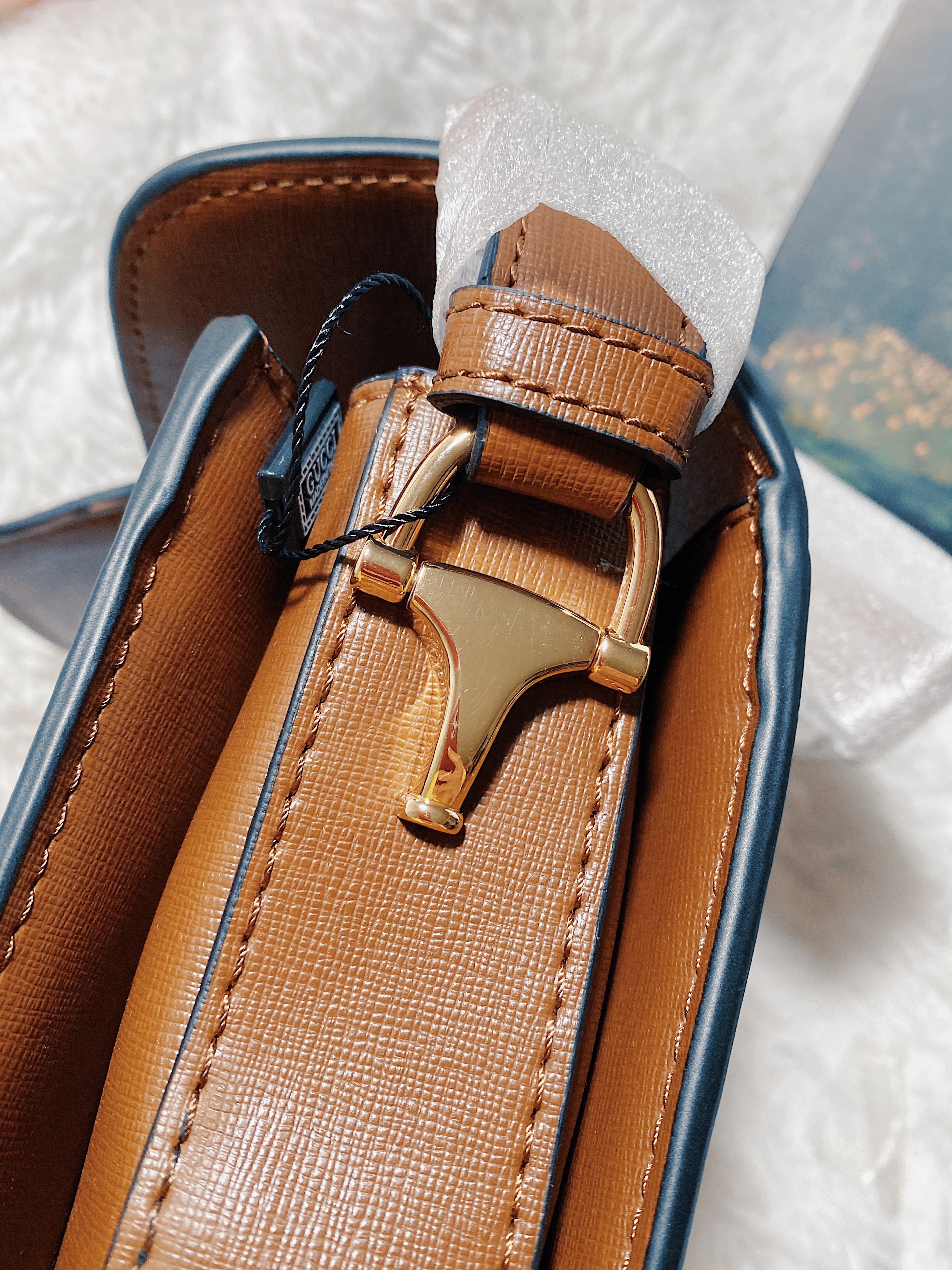 [TOP] GUCCI Horsebit 1955 Bag Textured Leather - Brown