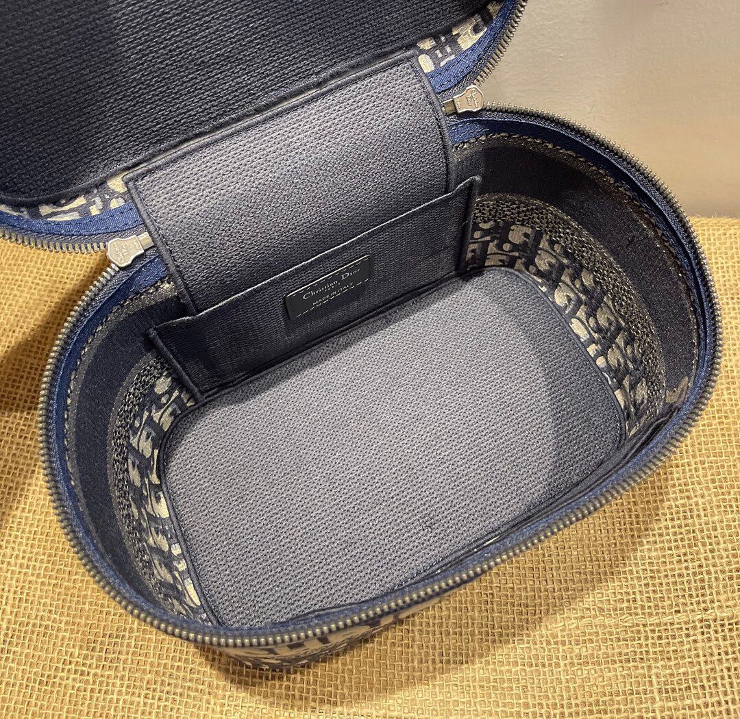 [TOP] Christian Dior Travel Oblique Vanity Case - Blue