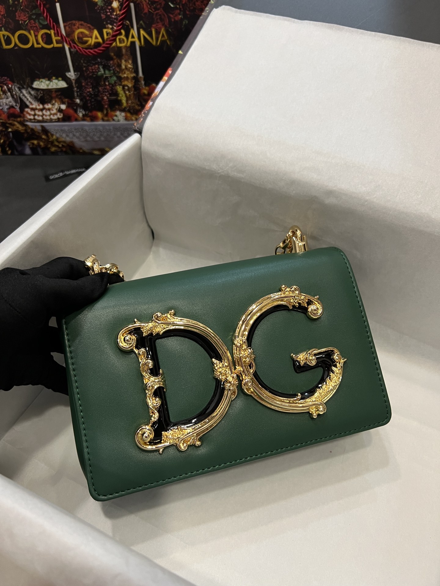 [TOP] Dolce & Gabbana D&G Nappa Leather DG Girls Bag 21*4*15  - 6 Color