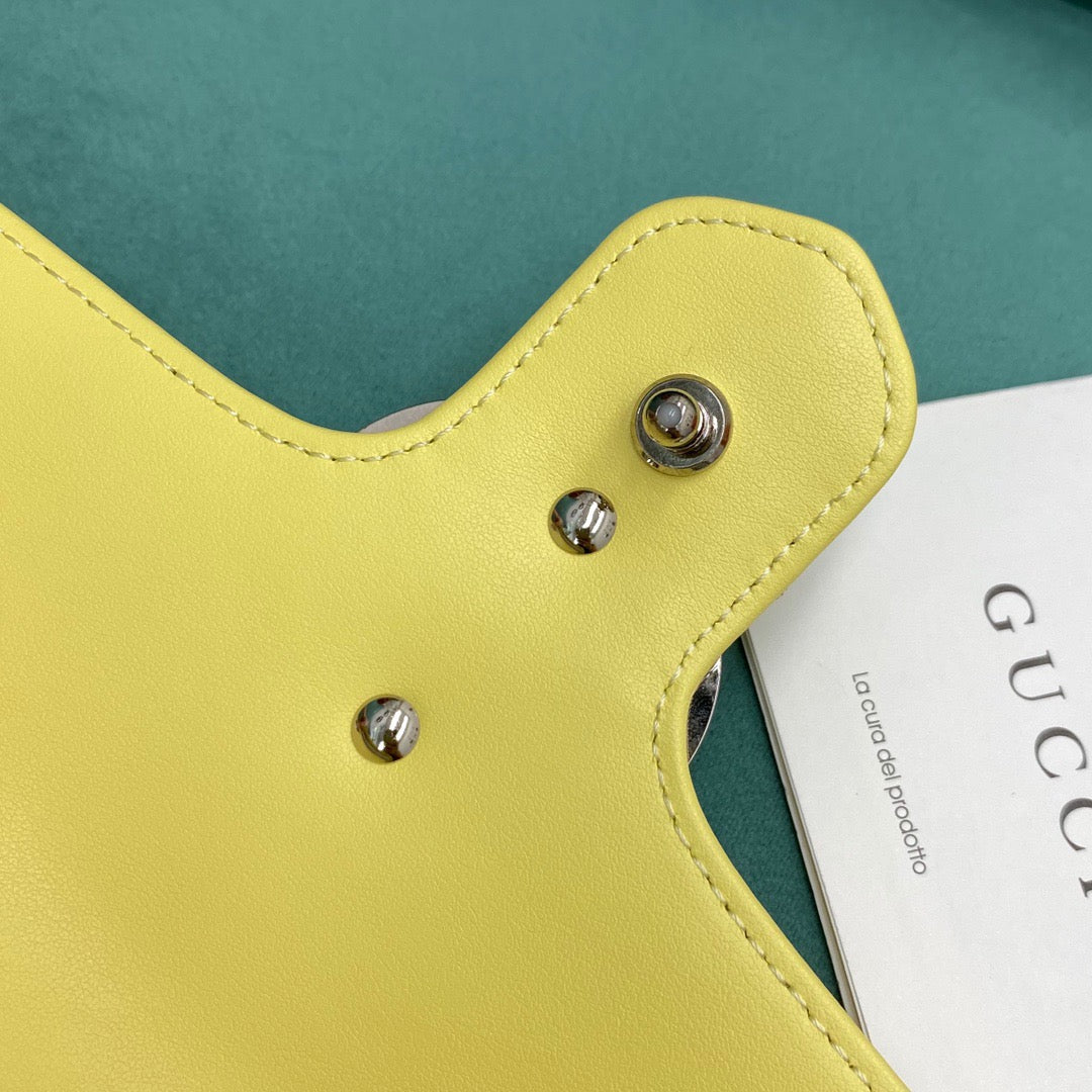 [TOP] GUCCI GG Marmont Bag Matelasse Mini 22cm - Yellow