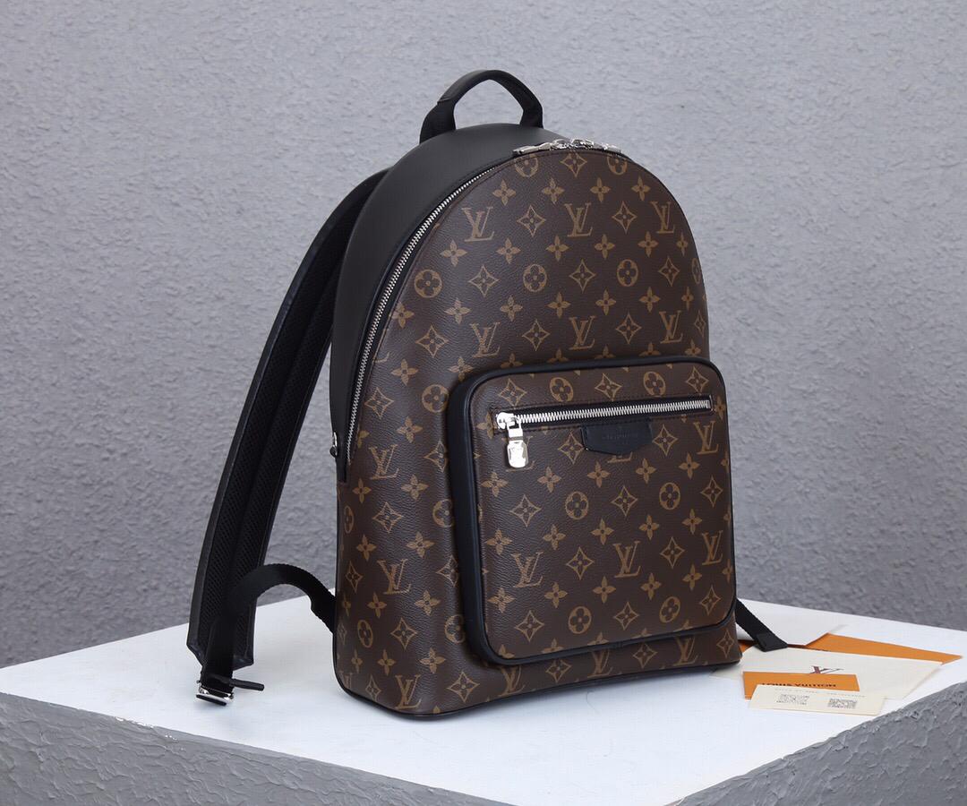 [TOP] Louis Vuitton LV Josh Backpack Macassar Monogram 32×40×13cm-Brown