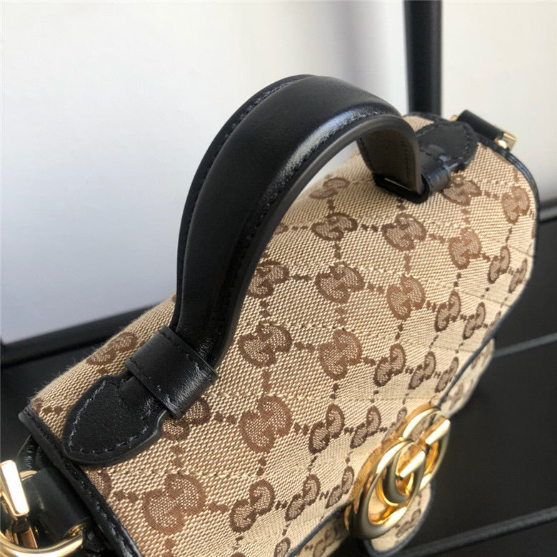 [TOP] GUCCI GG Marmont Bag Top Handle Small - Canvas