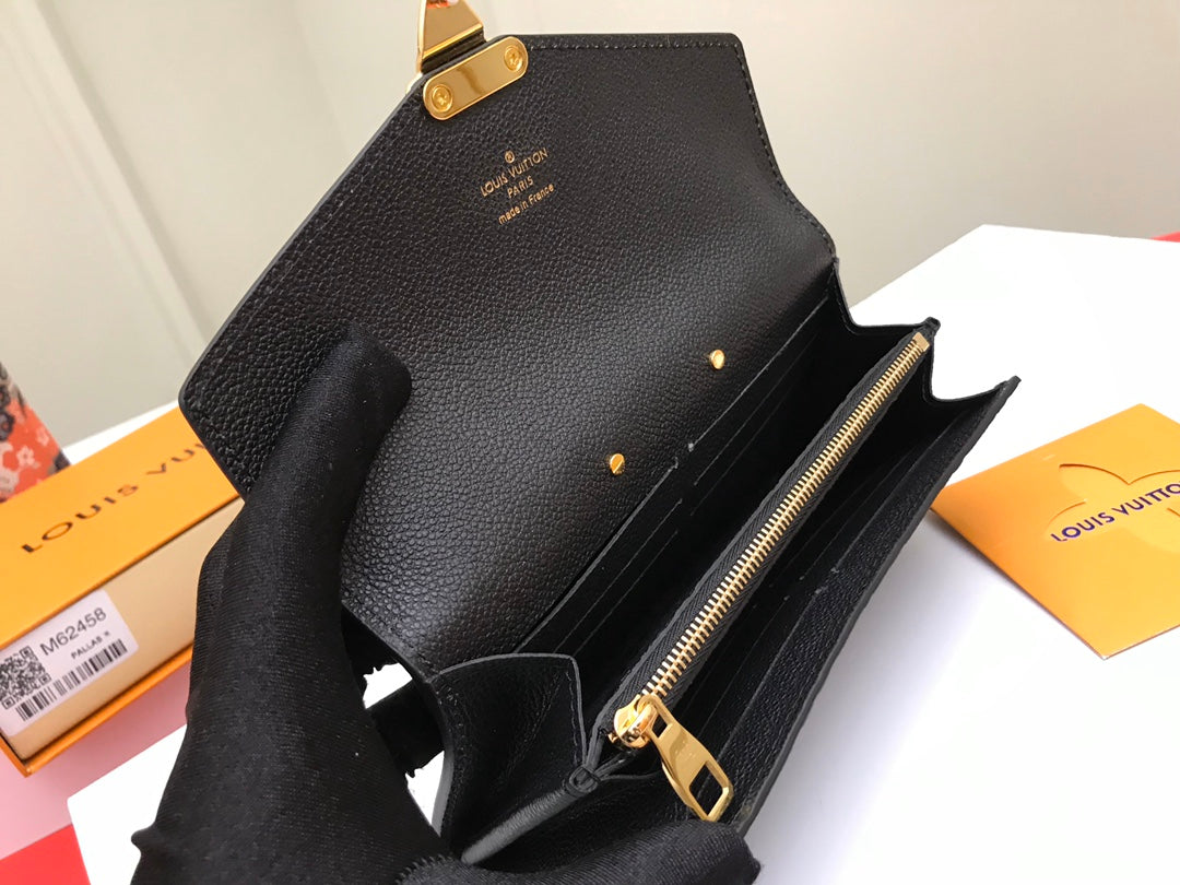 [TOP] Louis Vuitton LV £V Empreinte Metis Wallet 12 x 19 x 3cm- Black