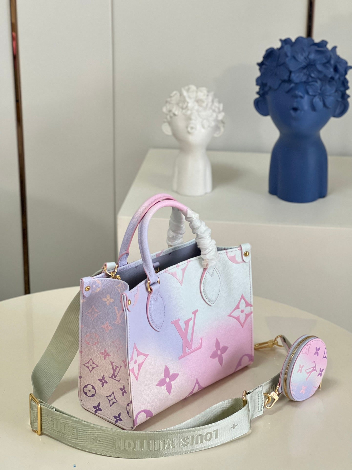 [TOP] Louis Vuitton LV  Sunrise 2Way Pastel On The Go Bag PM 25X19X11.5cm-Pink