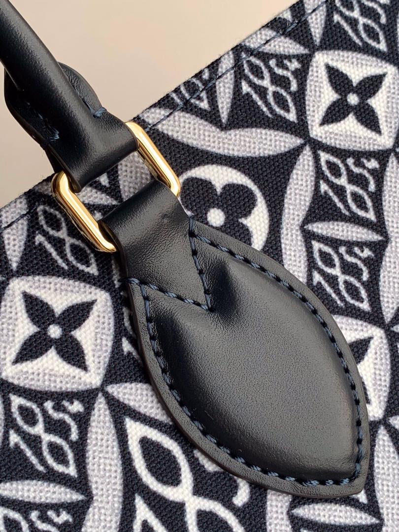 [TOP] Louis Vuitton LV 1854 Jacquard On The Go GM  41x34x19cm-Dark Blue