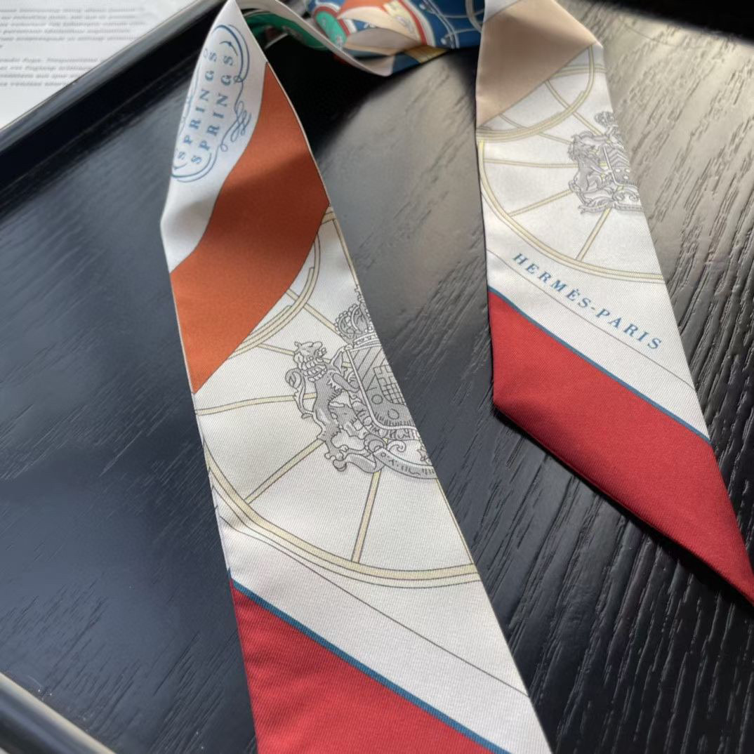 [TOP] HERMES Twilly Springs Springs Twilly 86 x 5 cm - Four Colours