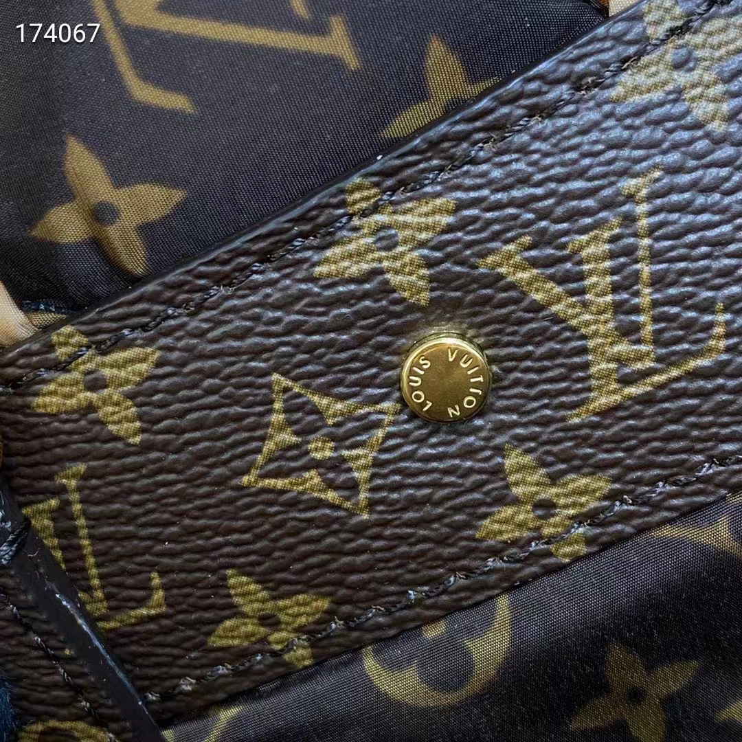 [TOP] Louis Vuitton LV ON THE GO Puffer Bag GM  41x34x19cm- Black/Beige