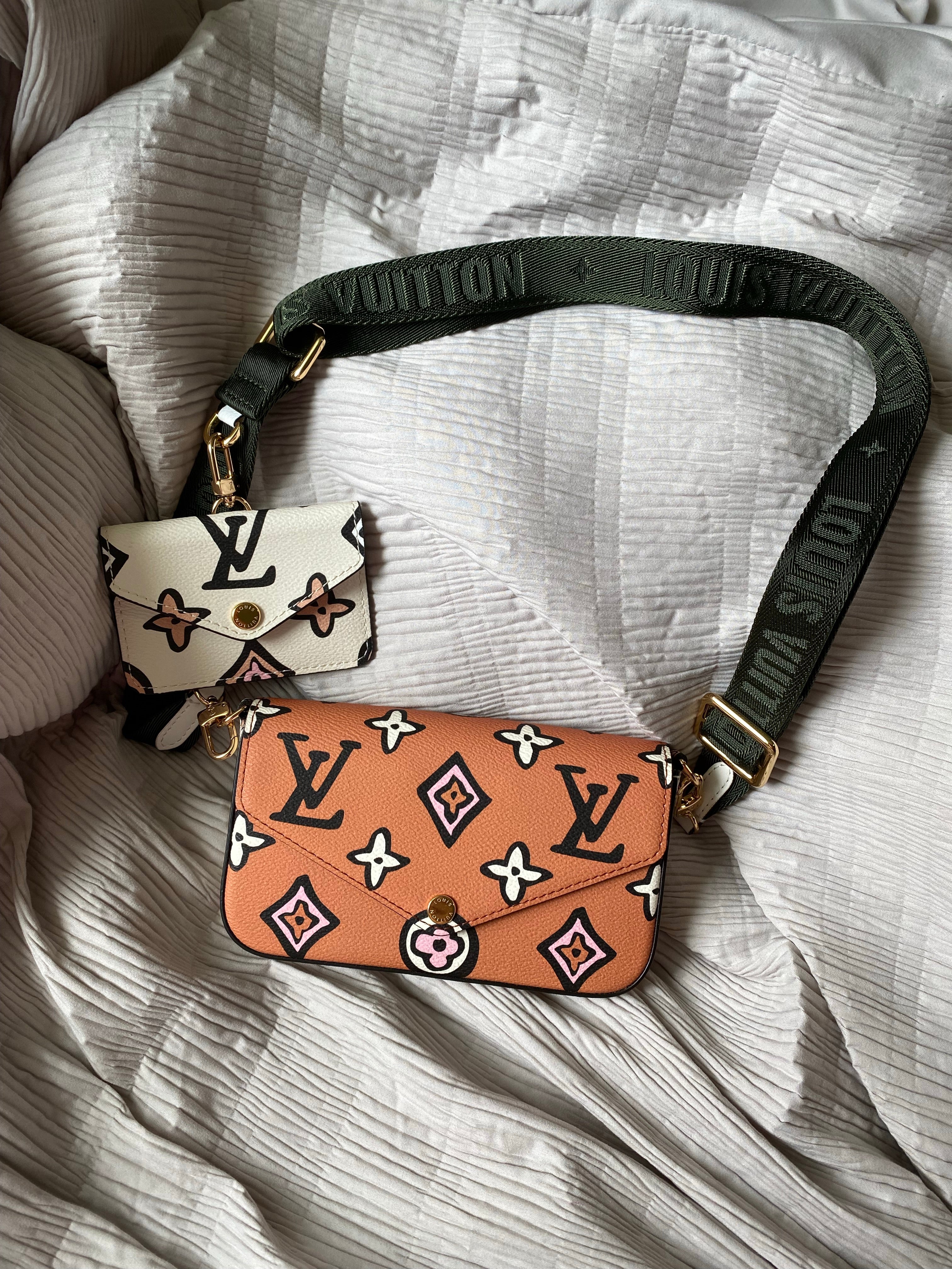 [TOP] Louis Vuitton LV  Wild At Heart Multi Pochette 21X12X3cm-Orange and White