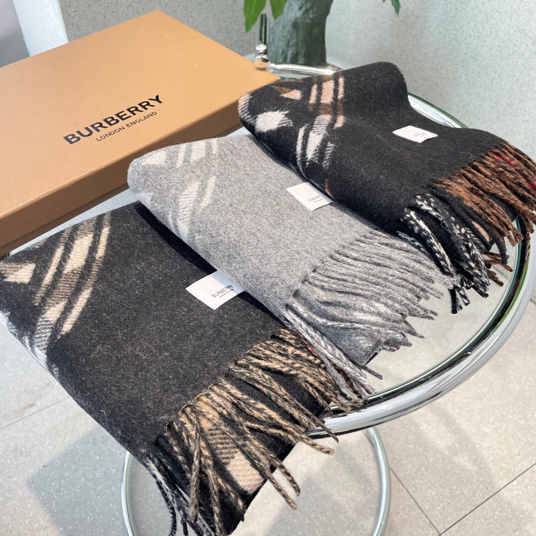 [TOP] BURBERRY Scarf 30X168CM - 3 Colours