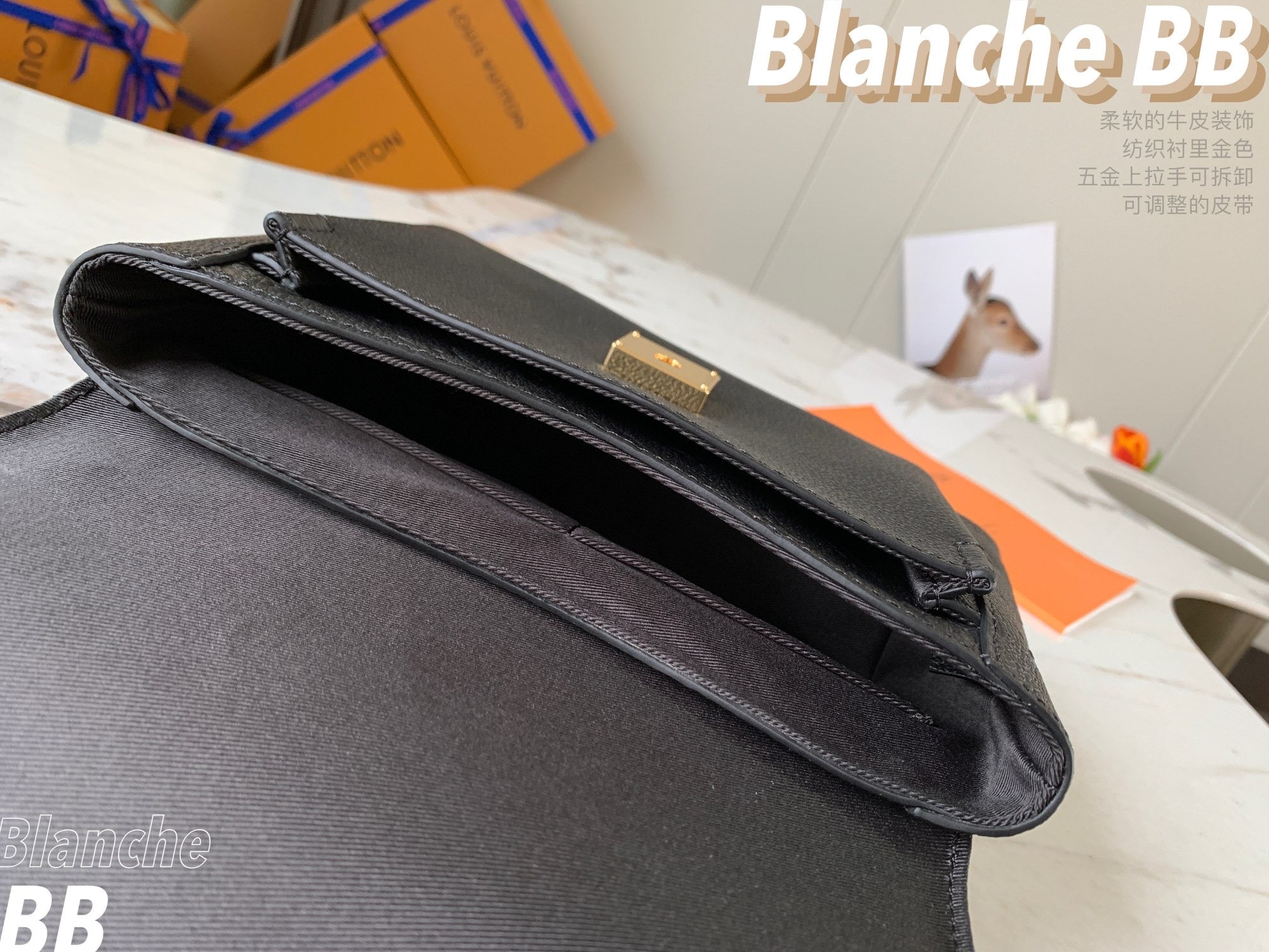 [TOP] Louis Vuitton LV L*V Blonche BB Empreinte Bag - Black