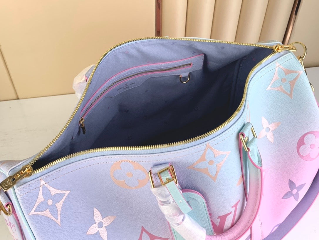 [TOP] Louis Vuitton LV Keepall 45 Sunrise Pastel-Pink