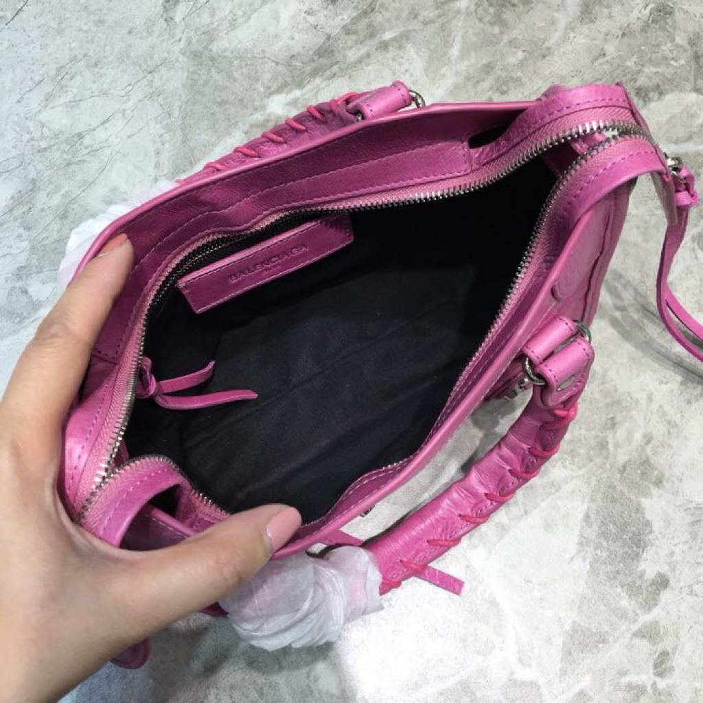 [TOP] BALENCIAGA Mini City Tote Bag Aged Calfskin - Pink