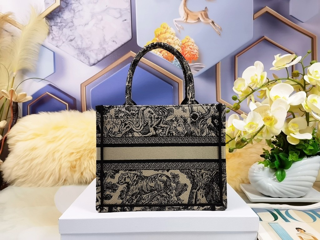 [TOP] Christian Dior Book Tote Christian Dior BOOK TOTE Handbag Small 26.5X21X14cm
