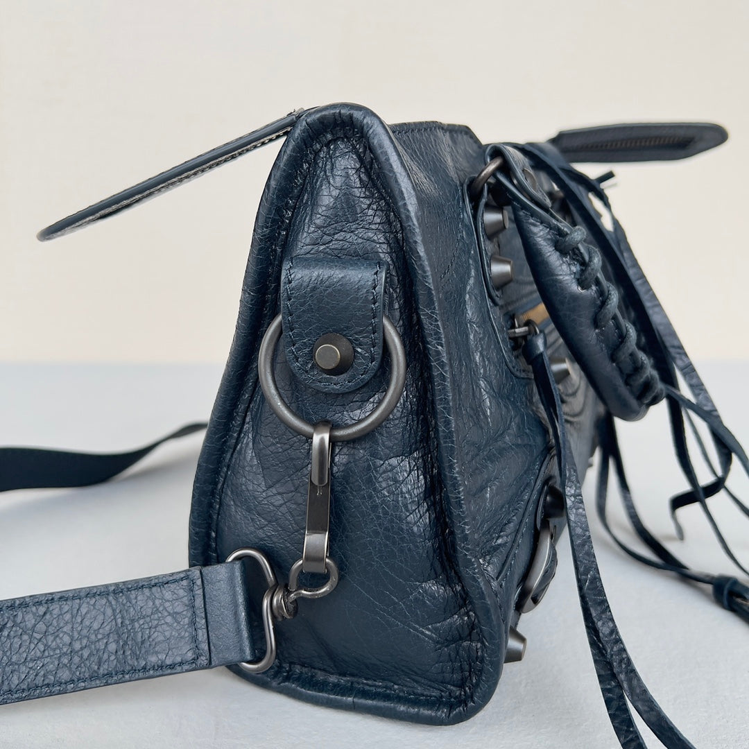 [TOP] BALENCIAGA Classic Small City Bag - Blue Petrol