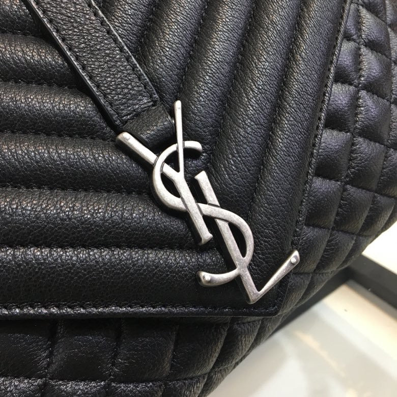 [TOP] Yves Saint Laurent YSL College Large Top Handle Bag - Black