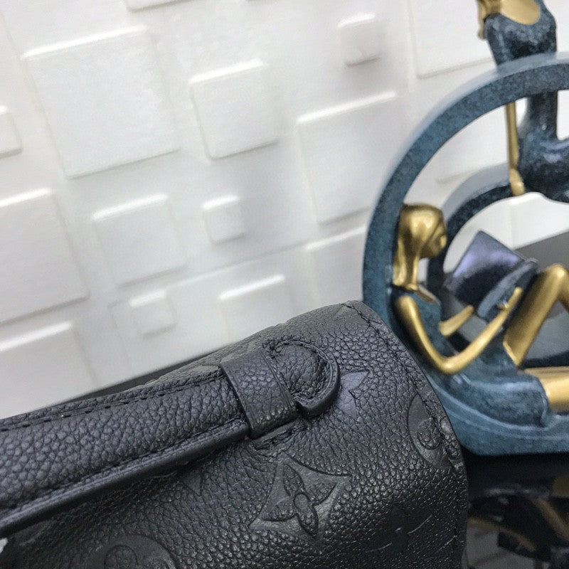 [TOP] Louis Vuitton LV Metis Pochette Empreinte 25X19X7cm- Black