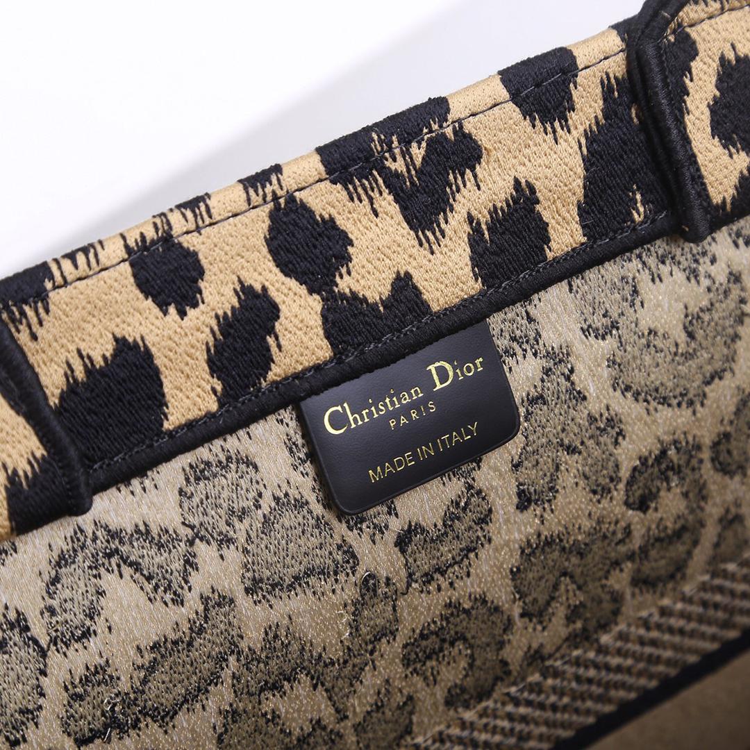 [TOP] Christian Dior Book Tote Bag Large 41.5cm - Leopard