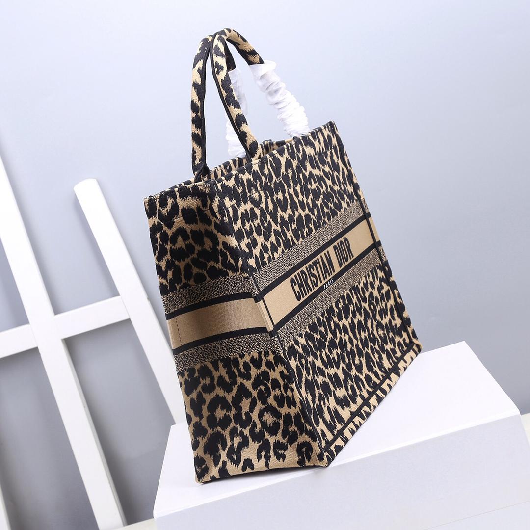 [TOP] Christian Dior Book Tote Bag Large 41.5cm - Leopard