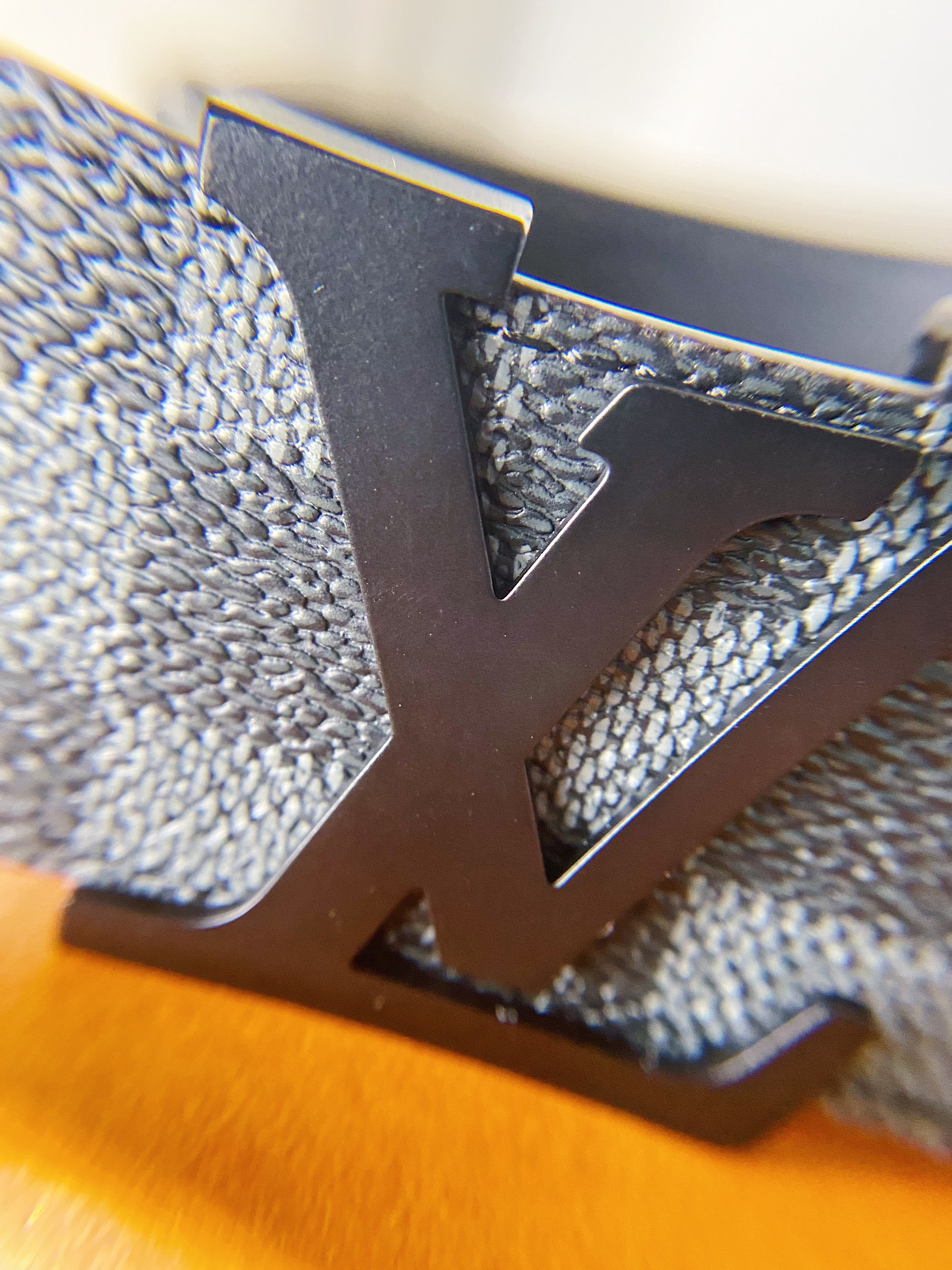 [TOP] Louis Vuitton LV LV Belt Initials Damier Graphite - BLACK