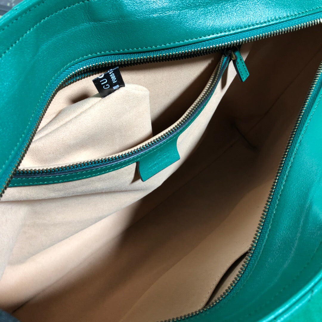 [TOP] GUCCI G*G Marmont Matelasse Medium Tote - Green