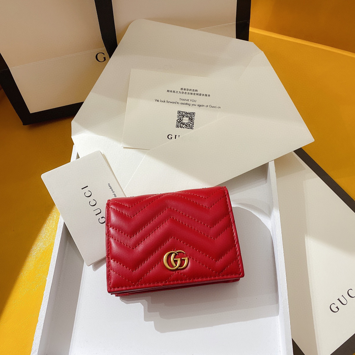 [TOP] GUCCI GG Marmont Card Case - 4 Colours