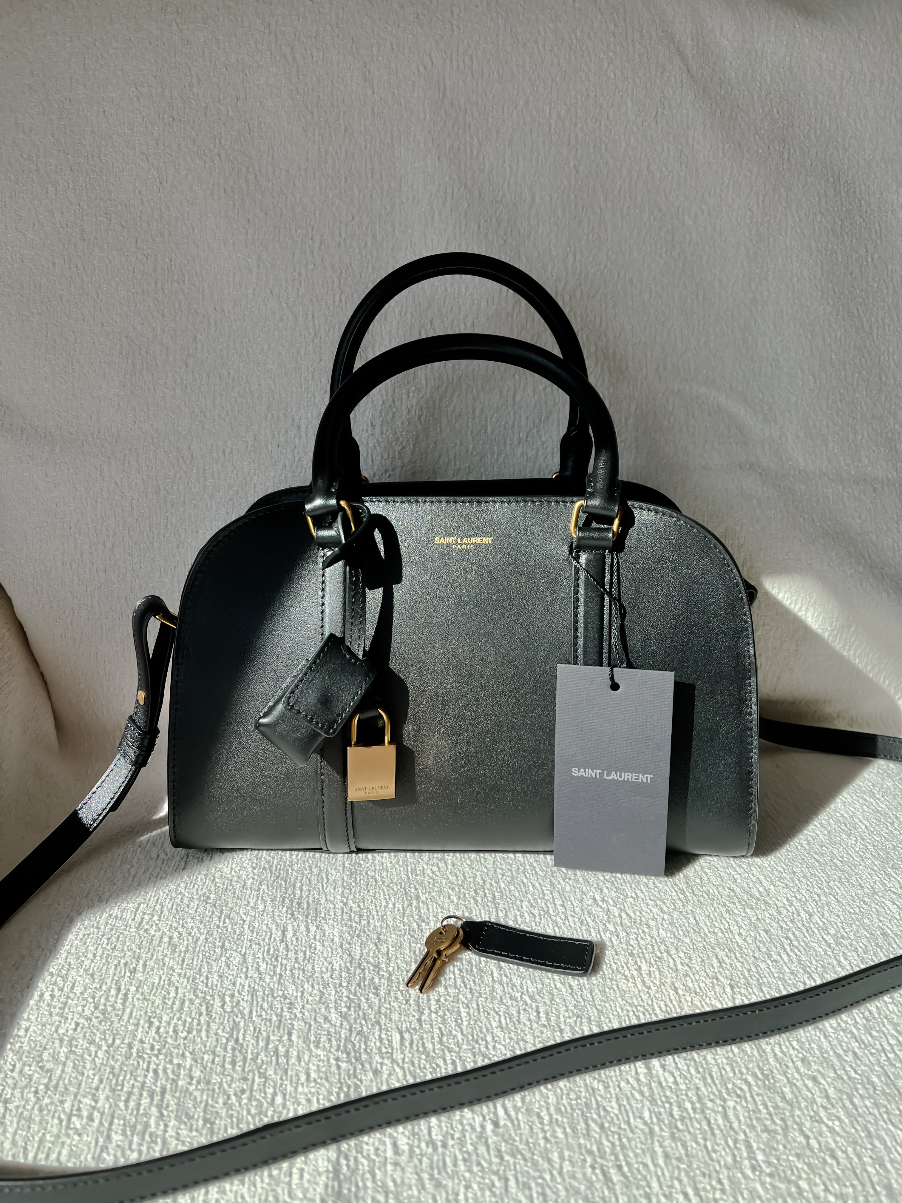 [TOP] Yves Saint Laurent YSL Baby Duffle Bag - Black