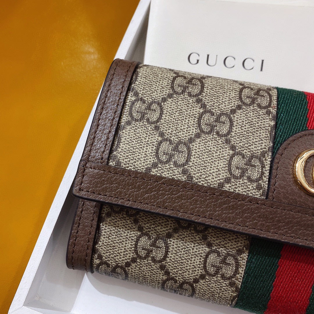 [TOP] GUCCI Supreme Long Folding Wallet