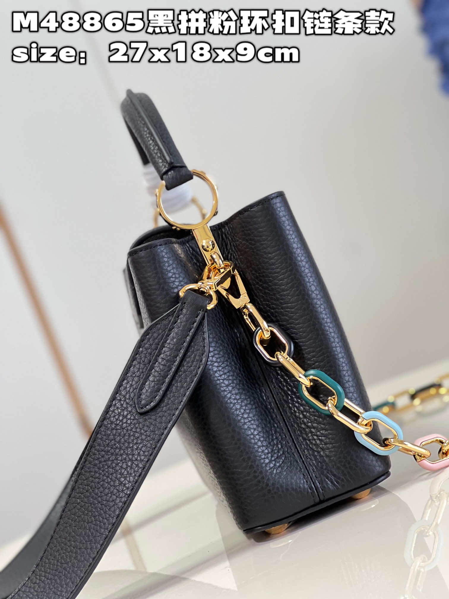 [TOP] Louis Vuitton LV Capucines Bag 3 Sizes- Black