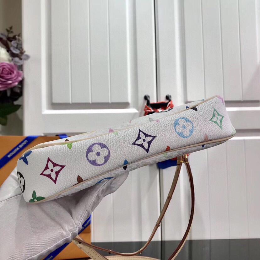 [TOP] Louis Vuitton LV Takashi Murakami Monogram Pochette Bag 21X12X3cm- Multicolor