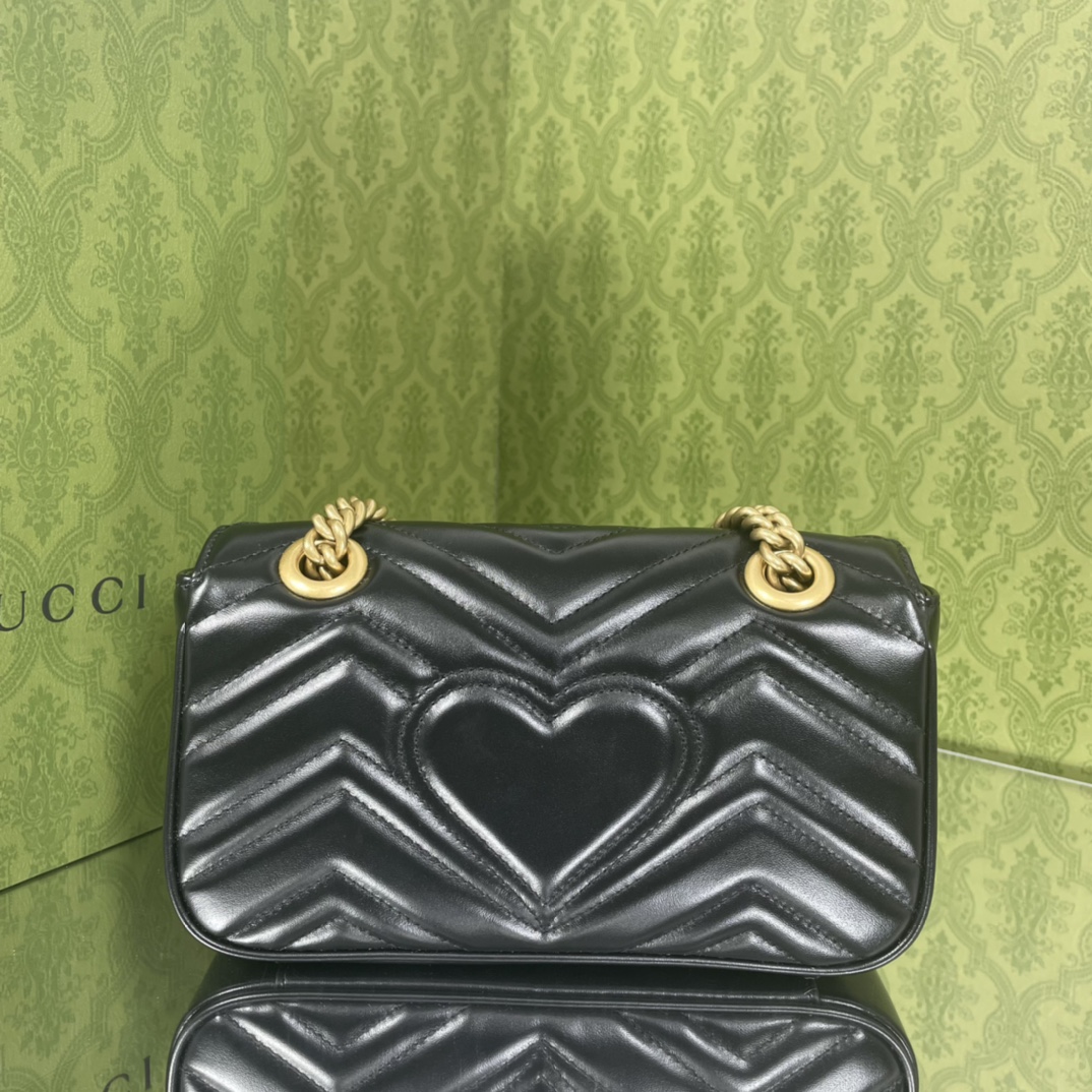 [TOP] GUCCI GG Marmont Bag Mini 22cm - Black