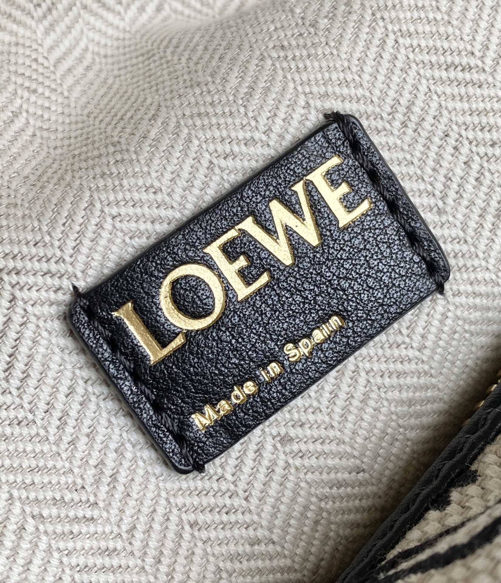 [TOP] LOEWE Cubi Bag Anagram 21*12*17cm/25*21*16.5cm - Black White