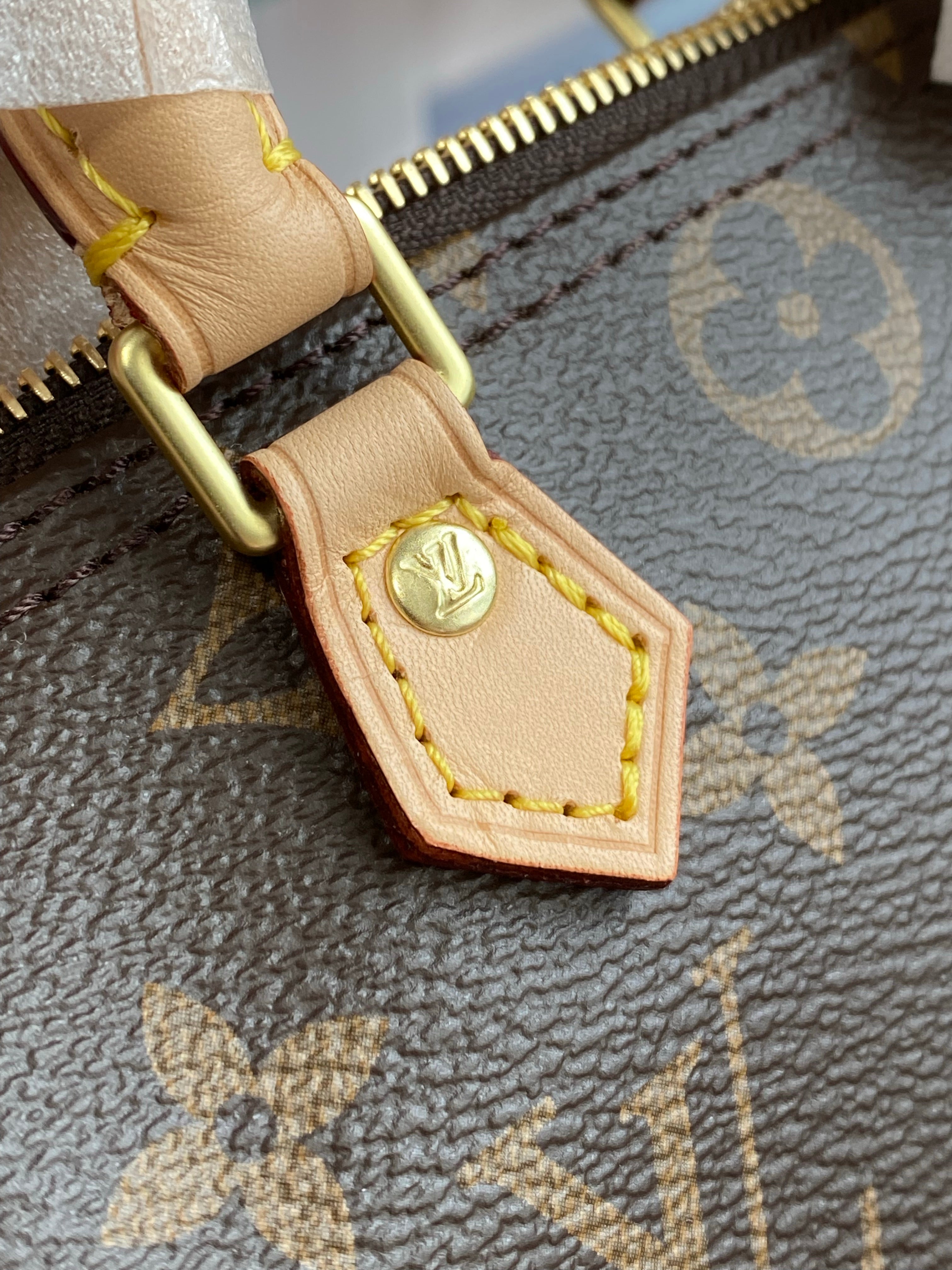 [TOP] Louis Vuitton LV Monogram Speedy Mini Bag 16x12.5x10cm-Brown