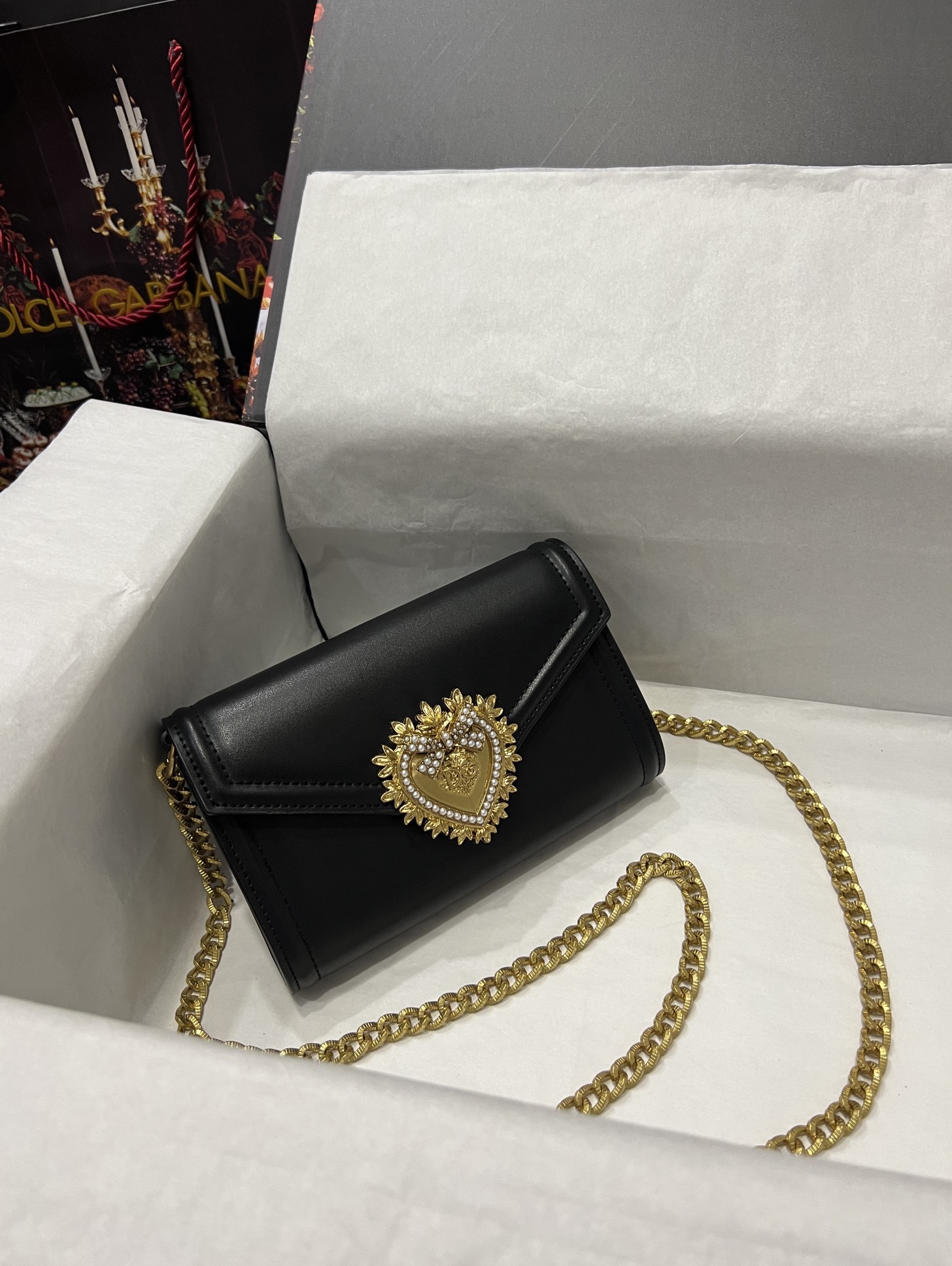 [TOP] Dolce & Gabbana D&G Calfskin Devotion Mini Bag 11.5*18.5*3.5cm - 8 Color