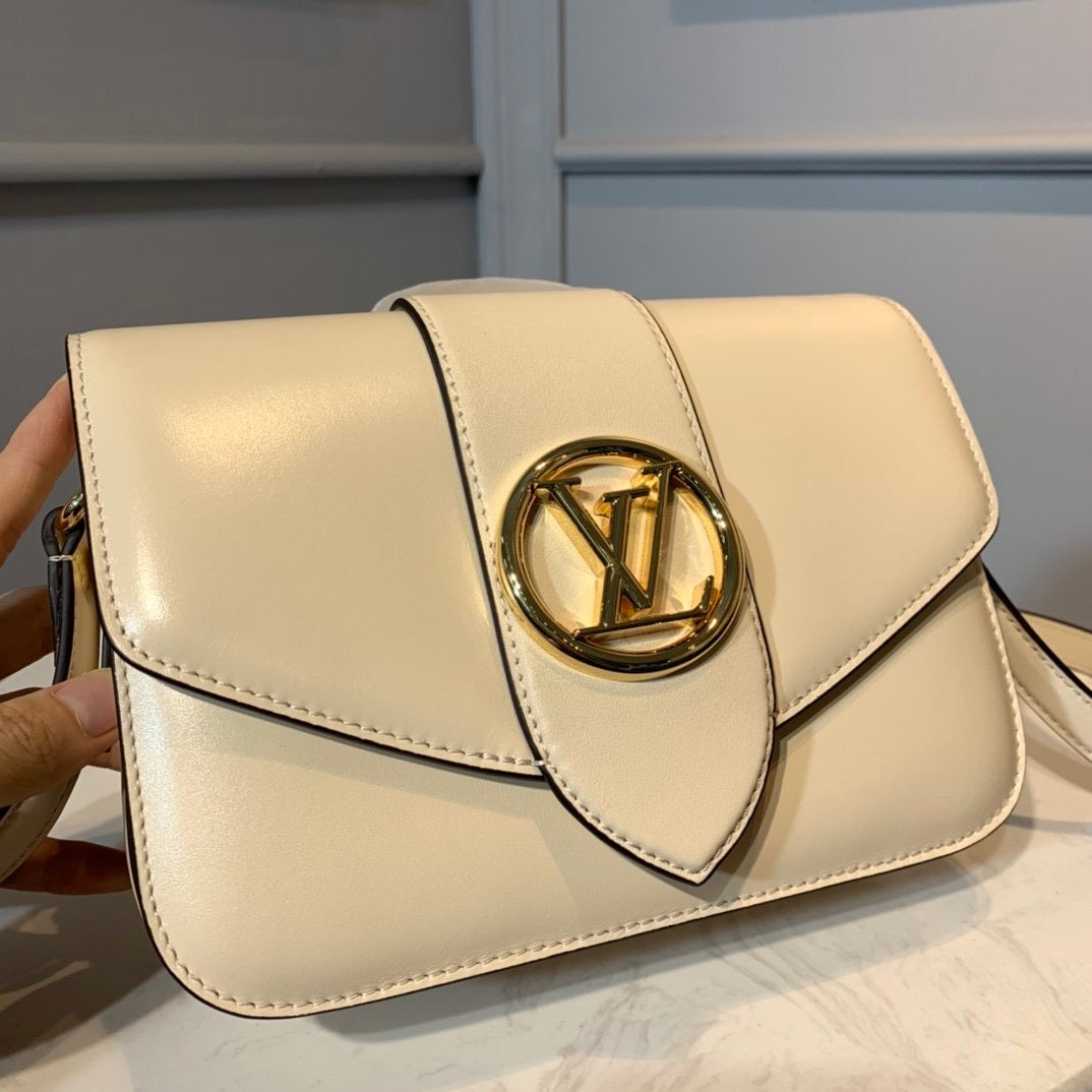 [TOP] Louis Vuitton LV Pont 9 Bag 23 × 15 × 8 cm- Cream