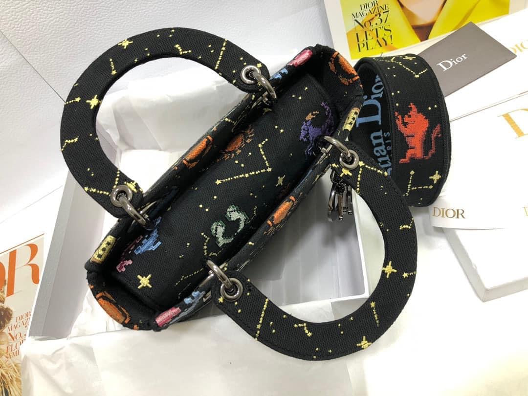 [TOP] Christian Dior Lady Christian Dior Bag D-Lite Pixel Zodiac - Black