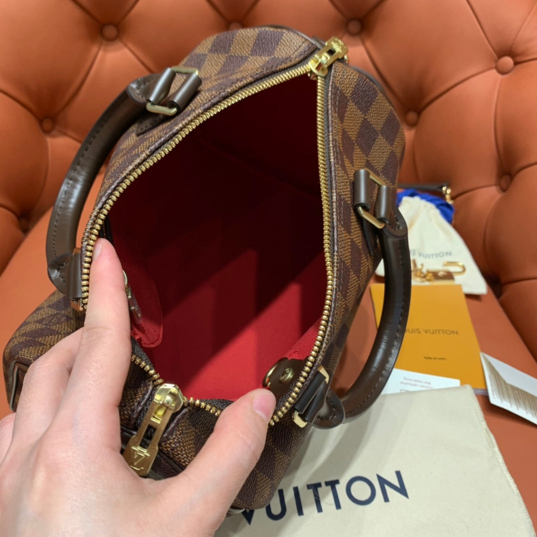 [TOP] Louis Vuitton LV Speedy 25 Bag  25x19x15cm-Brown
